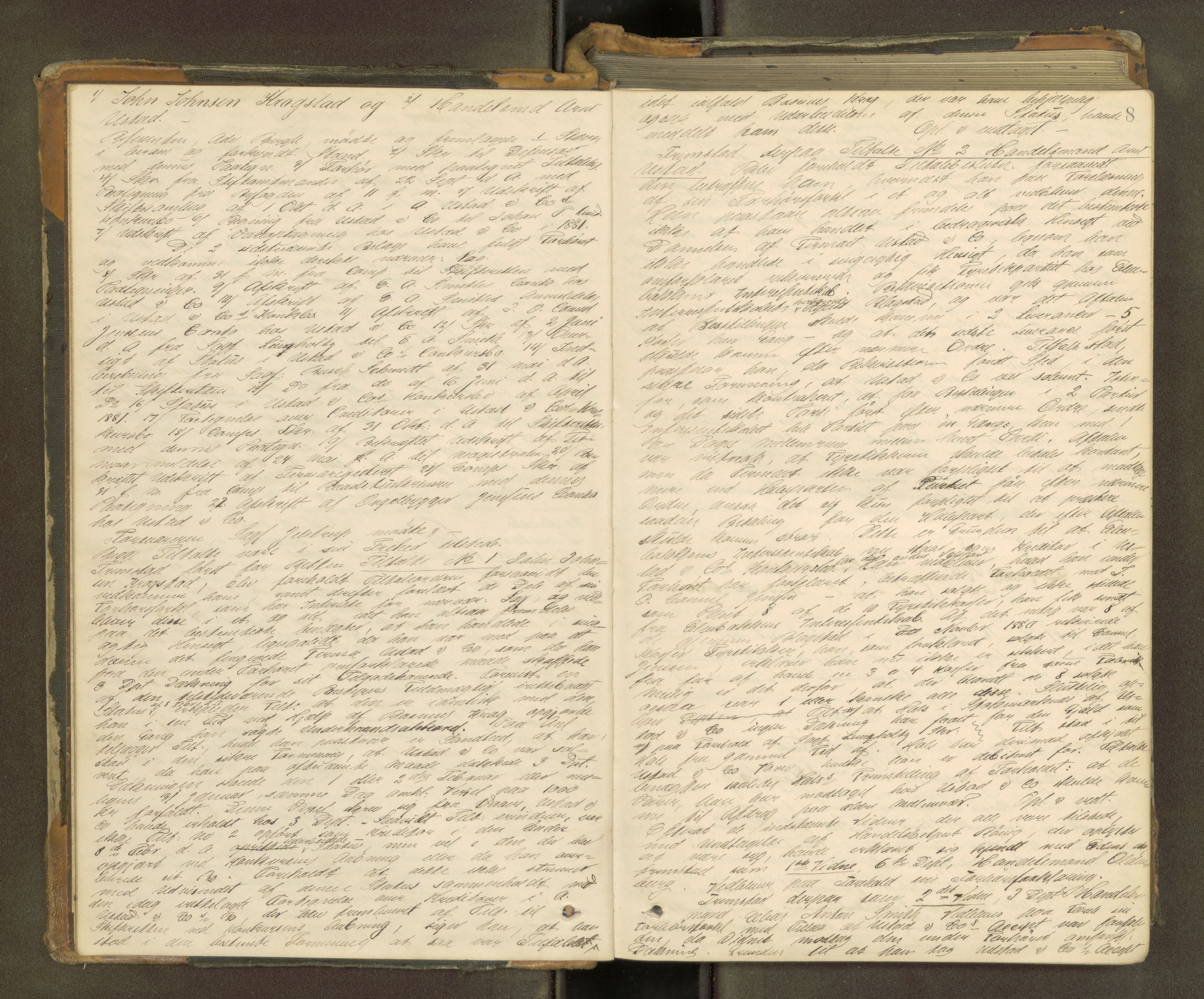 Trondheim byfogd, AV/SAT-A-0003/1/1/1B/L0023: Ekstrarettsprotokoll - 21/10-31/3., 1881-1886, s. 7b-8a