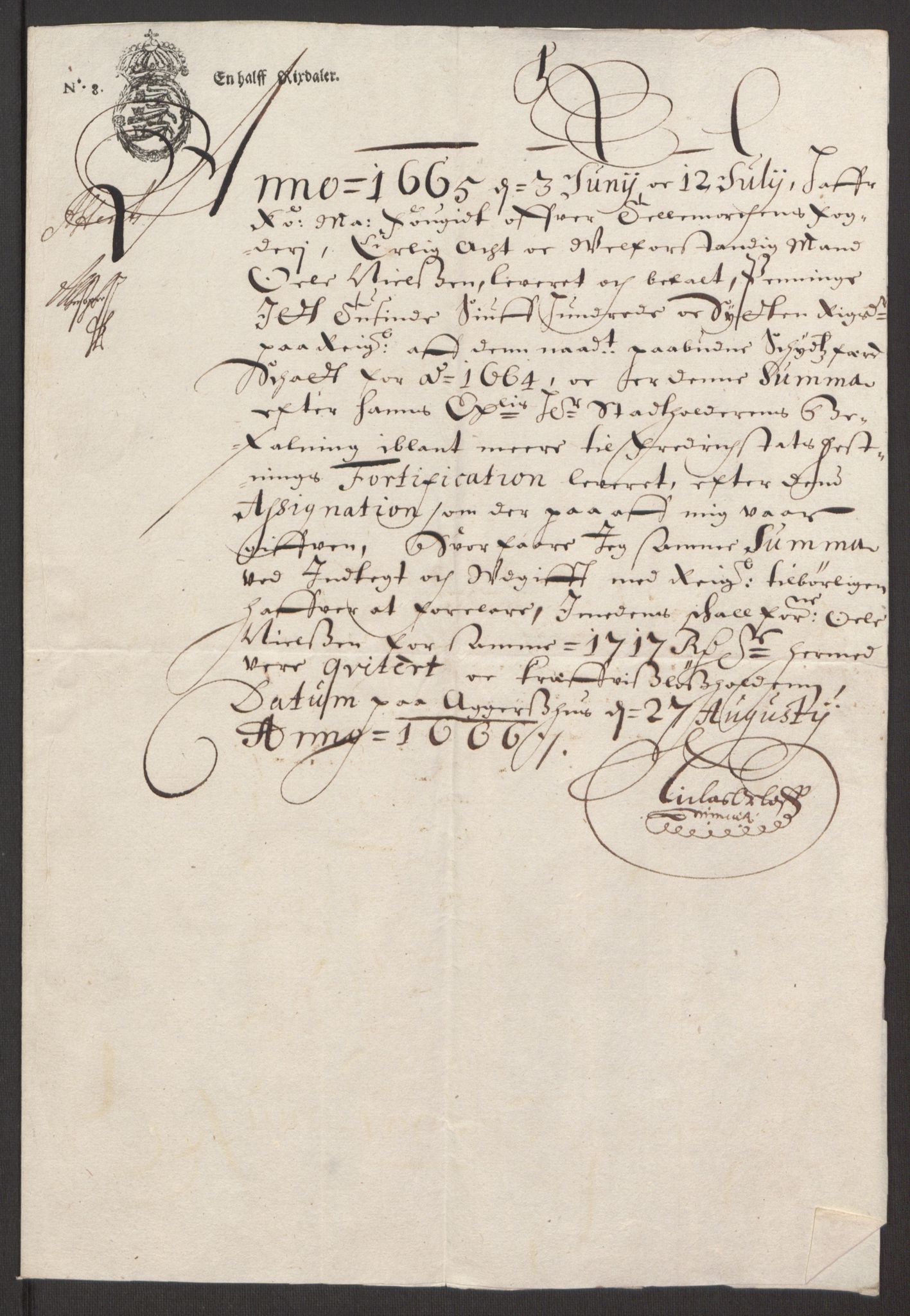 Rentekammeret inntil 1814, Reviderte regnskaper, Fogderegnskap, AV/RA-EA-4092/R35/L2055: Fogderegnskap Øvre og Nedre Telemark, 1664, s. 408
