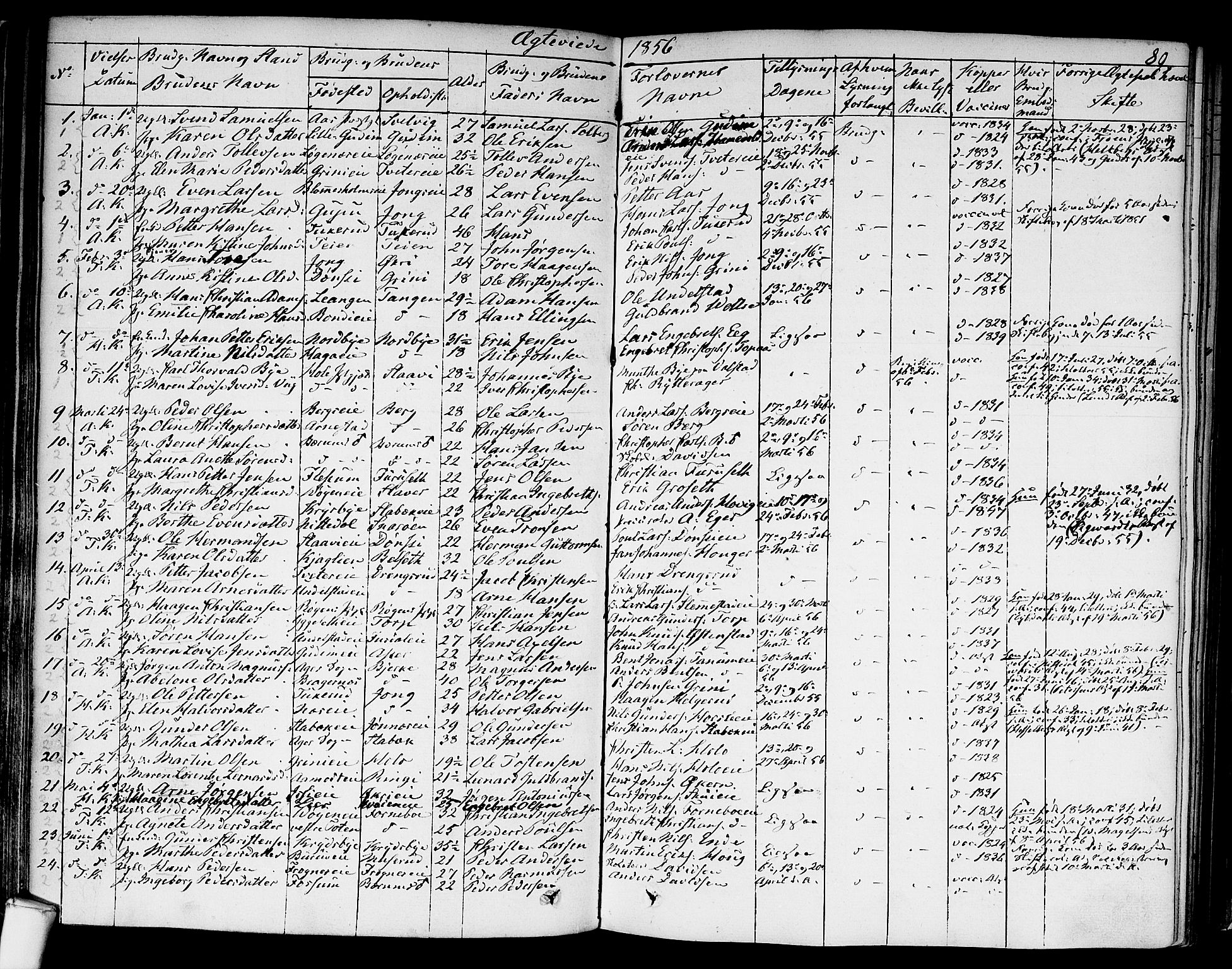Asker prestekontor Kirkebøker, AV/SAO-A-10256a/F/Fa/L0010: Ministerialbok nr. I 10, 1825-1878, s. 89