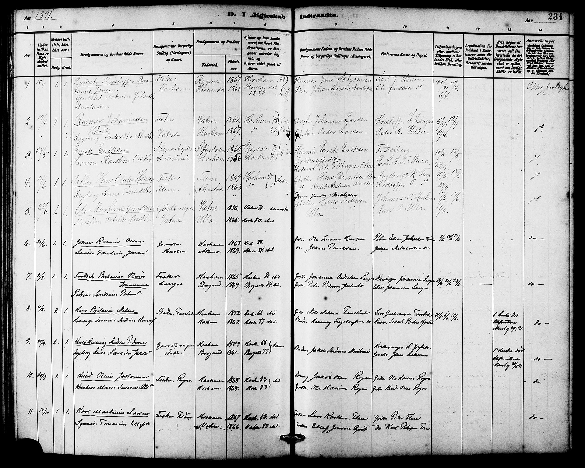 Ministerialprotokoller, klokkerbøker og fødselsregistre - Møre og Romsdal, AV/SAT-A-1454/536/L0510: Klokkerbok nr. 536C05, 1881-1898, s. 234