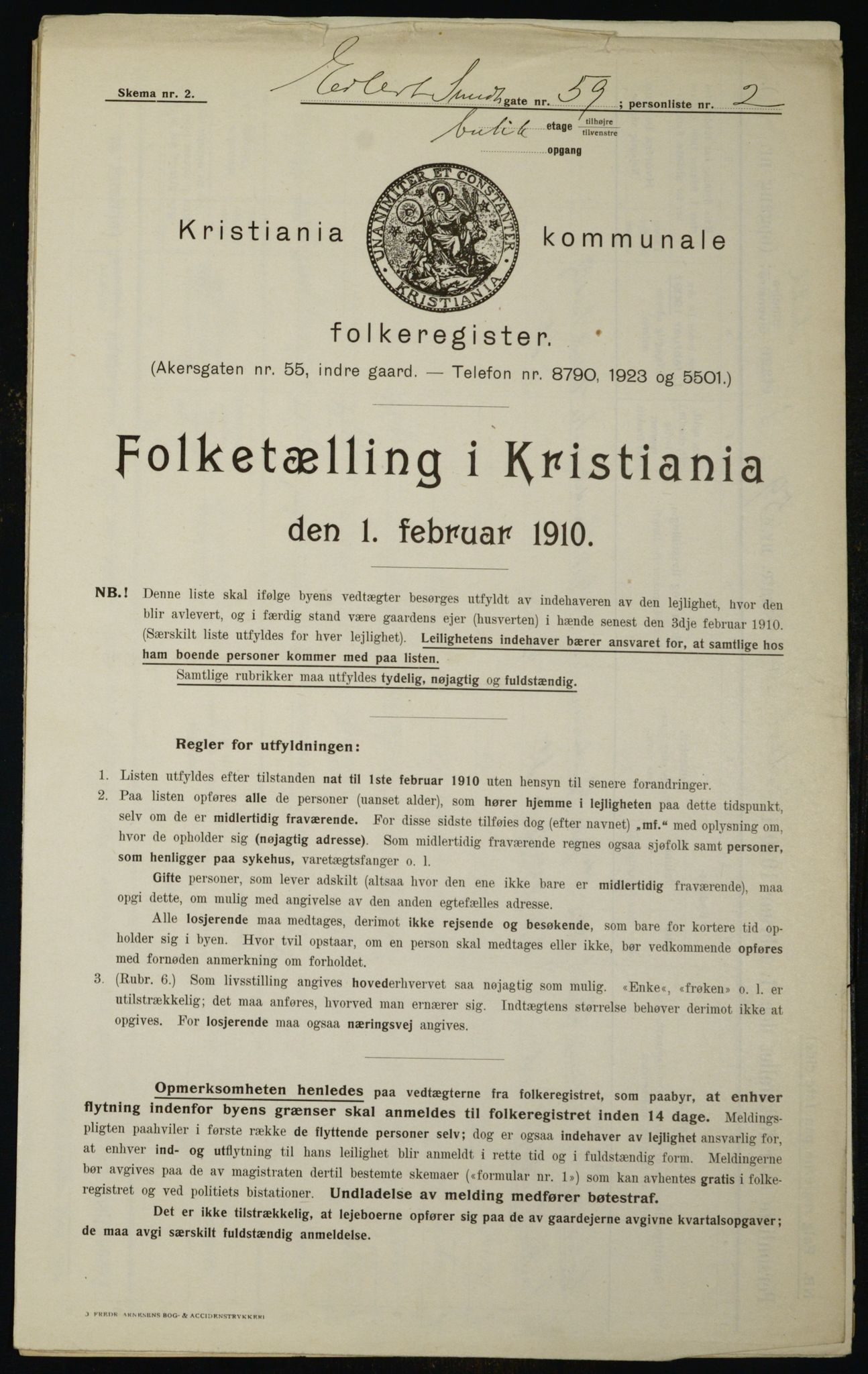 OBA, Kommunal folketelling 1.2.1910 for Kristiania, 1910, s. 18372