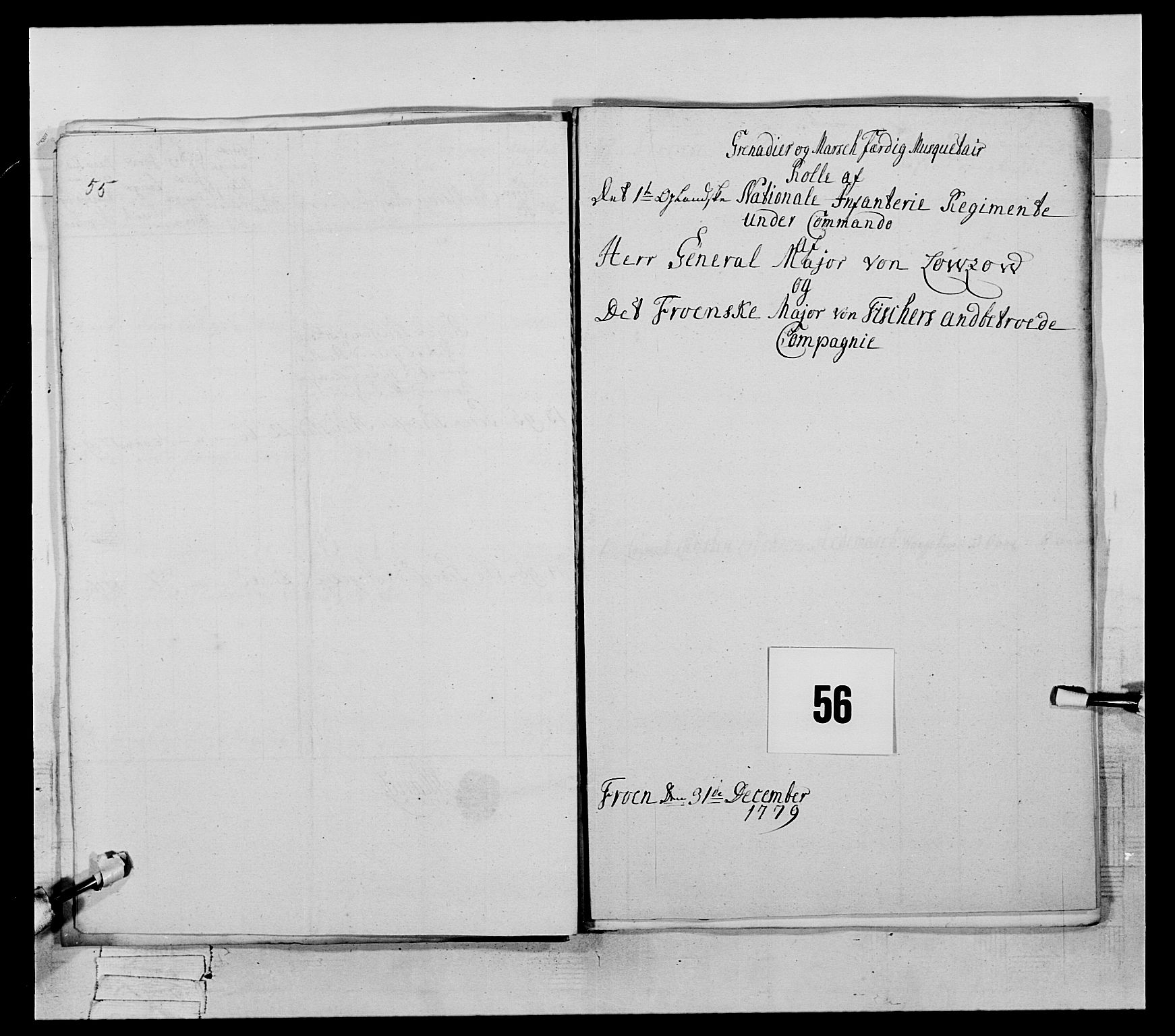 Generalitets- og kommissariatskollegiet, Det kongelige norske kommissariatskollegium, AV/RA-EA-5420/E/Eh/L0059: 1. Opplandske nasjonale infanteriregiment, 1775-1783, s. 394