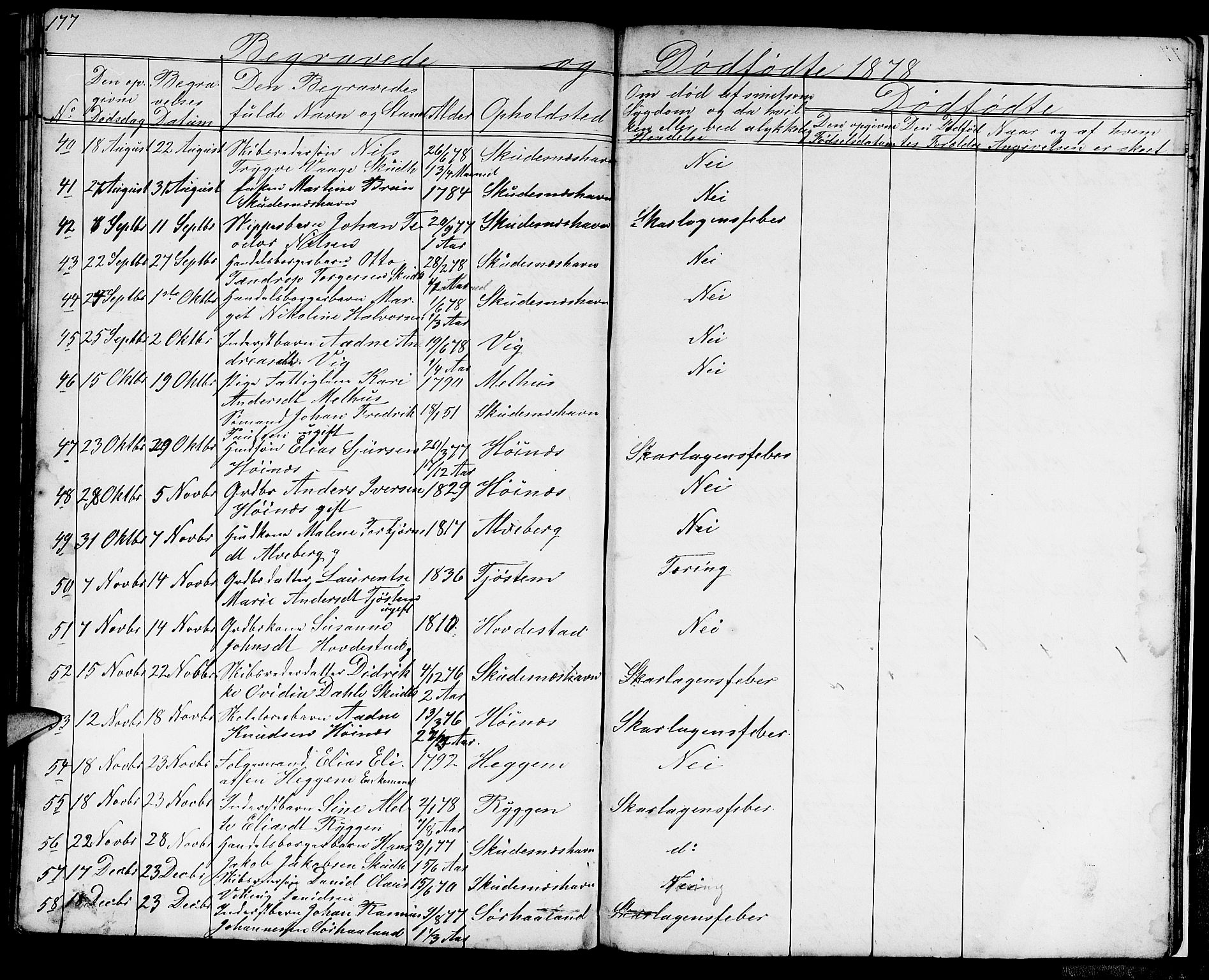 Skudenes sokneprestkontor, AV/SAST-A -101849/H/Ha/Hab/L0004: Klokkerbok nr. B 4, 1865-1884, s. 177