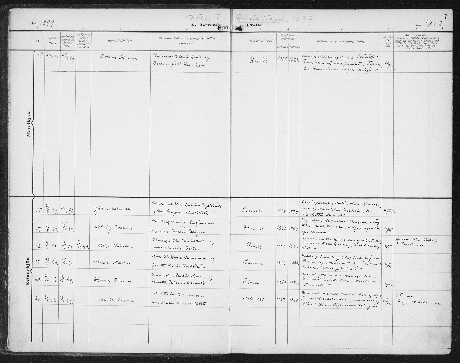 Ministerialprotokoller, klokkerbøker og fødselsregistre - Nord-Trøndelag, SAT/A-1458/786/L0688: Ministerialbok nr. 786A04, 1899-1912, s. 7