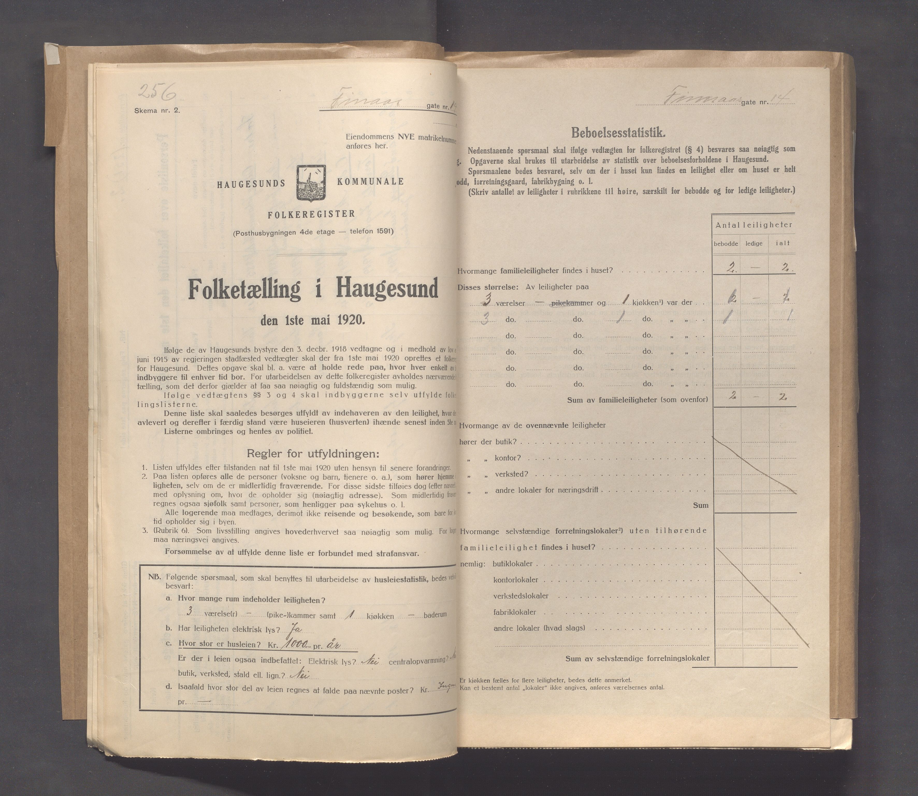 IKAR, Kommunal folketelling 1.5.1920 for Haugesund, 1920, s. 754