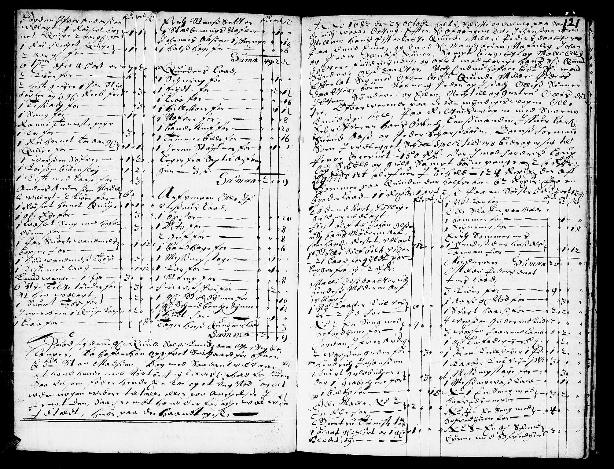 Romsdal sorenskriveri, AV/SAT-A-4149/1/3/3A/L0001: Skifteprotokoll, 1677-1683, s. 120b-121a