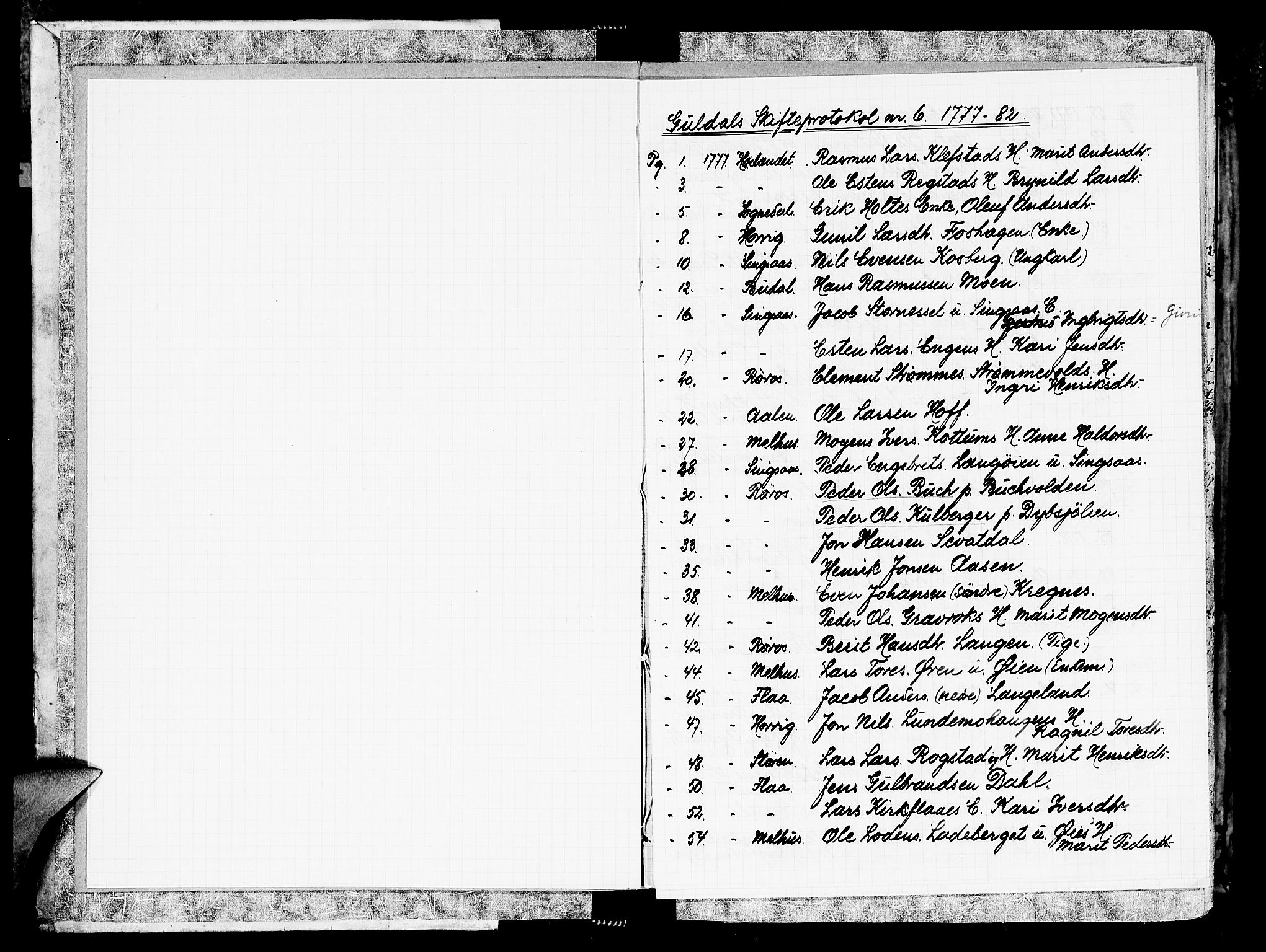 Gauldal sorenskriveri, SAT/A-0014/1/3/3A/L0006: Skifteprotokoll, 1777-1782