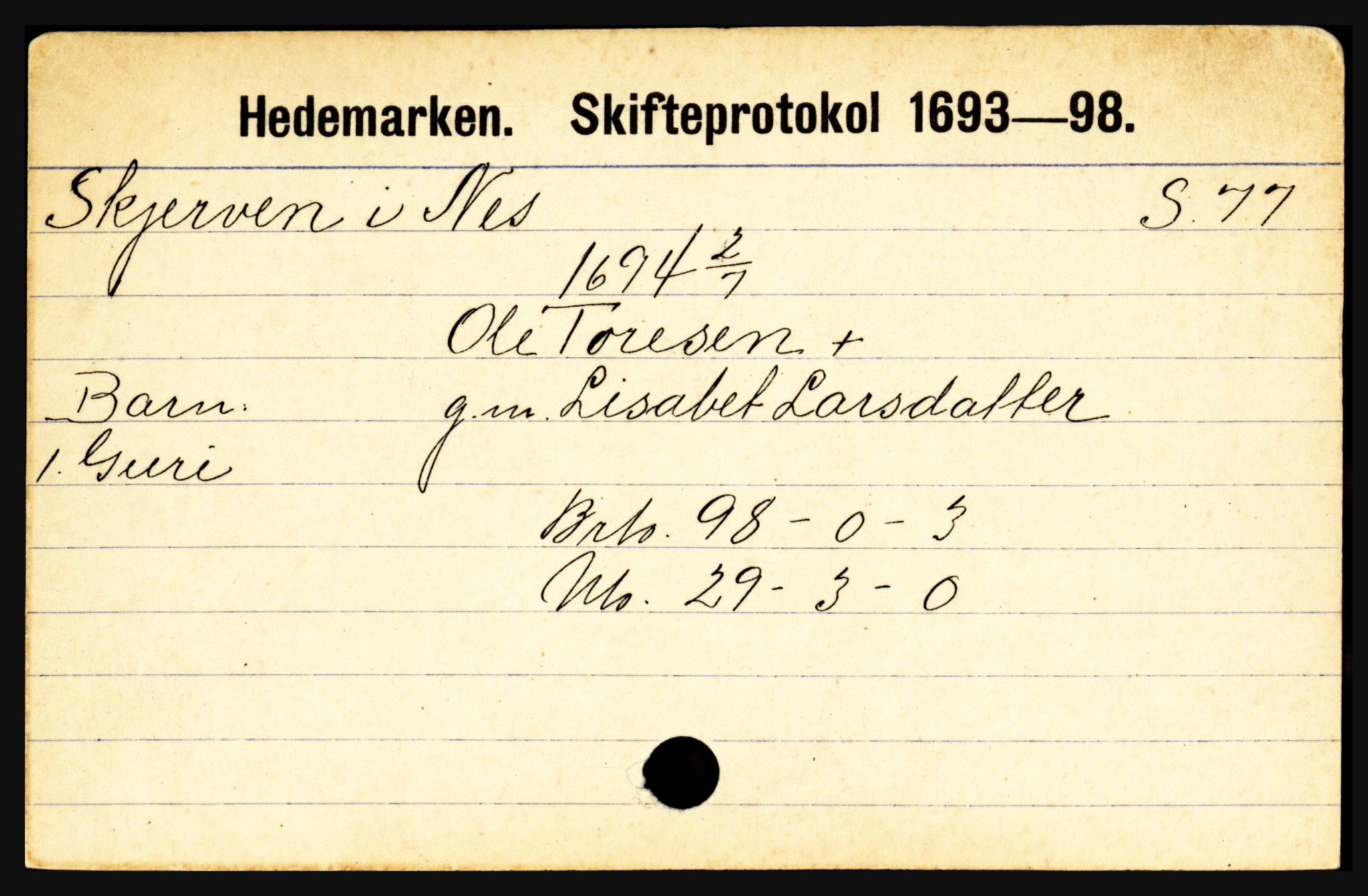Hedemarken sorenskriveri, SAH/TING-034/J, 1663-1743, s. 3597