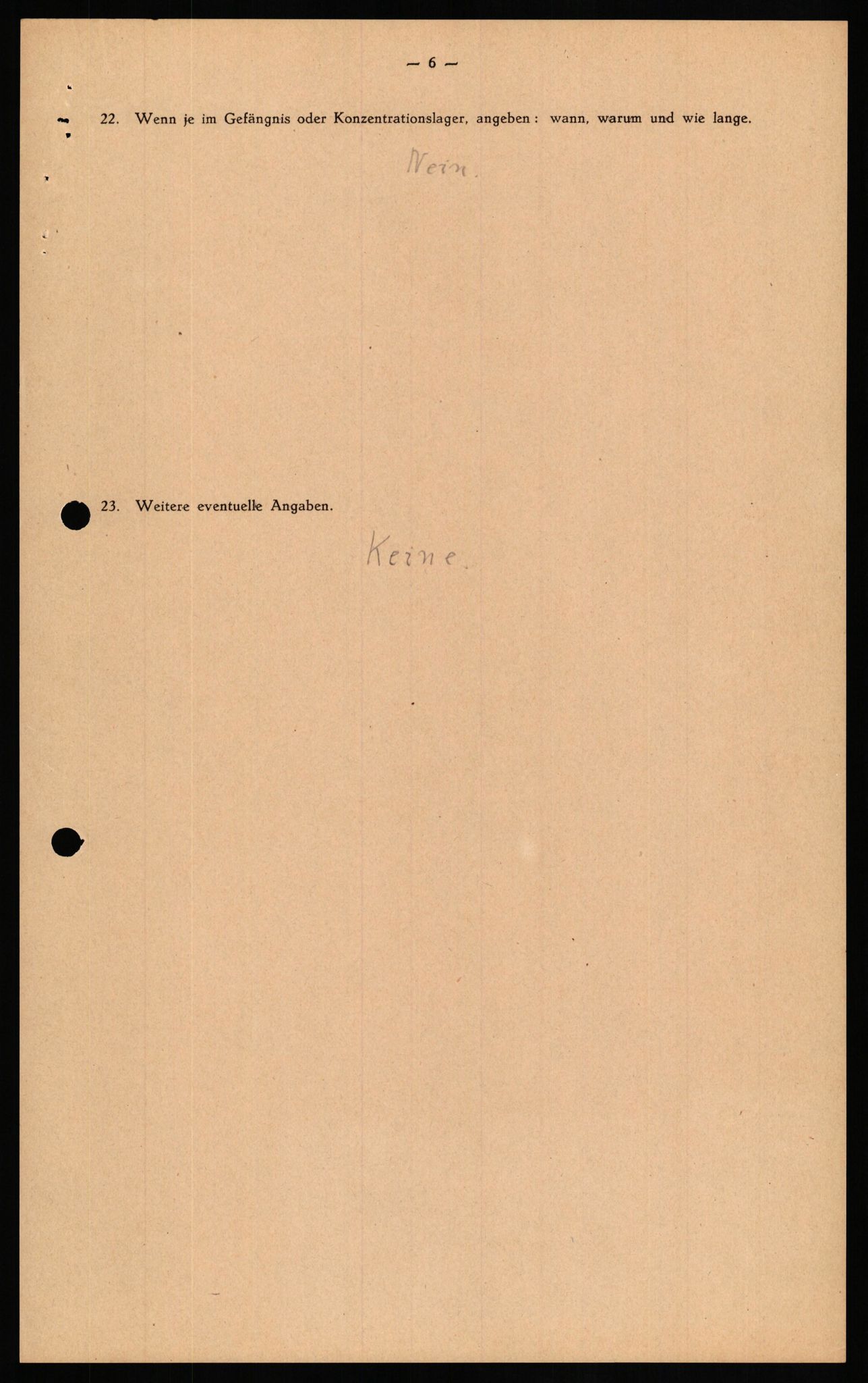 Forsvaret, Forsvarets overkommando II, AV/RA-RAFA-3915/D/Db/L0021: CI Questionaires. Tyske okkupasjonsstyrker i Norge. Tyskere., 1945-1946, s. 413