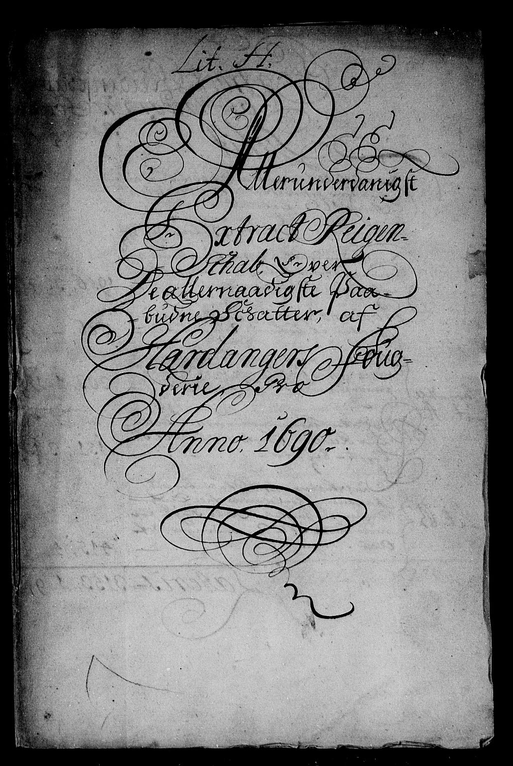 Rentekammeret inntil 1814, Reviderte regnskaper, Stiftamtstueregnskaper, Bergen stiftamt, RA/EA-6043/R/Rc/L0093: Bergen stiftamt, 1690