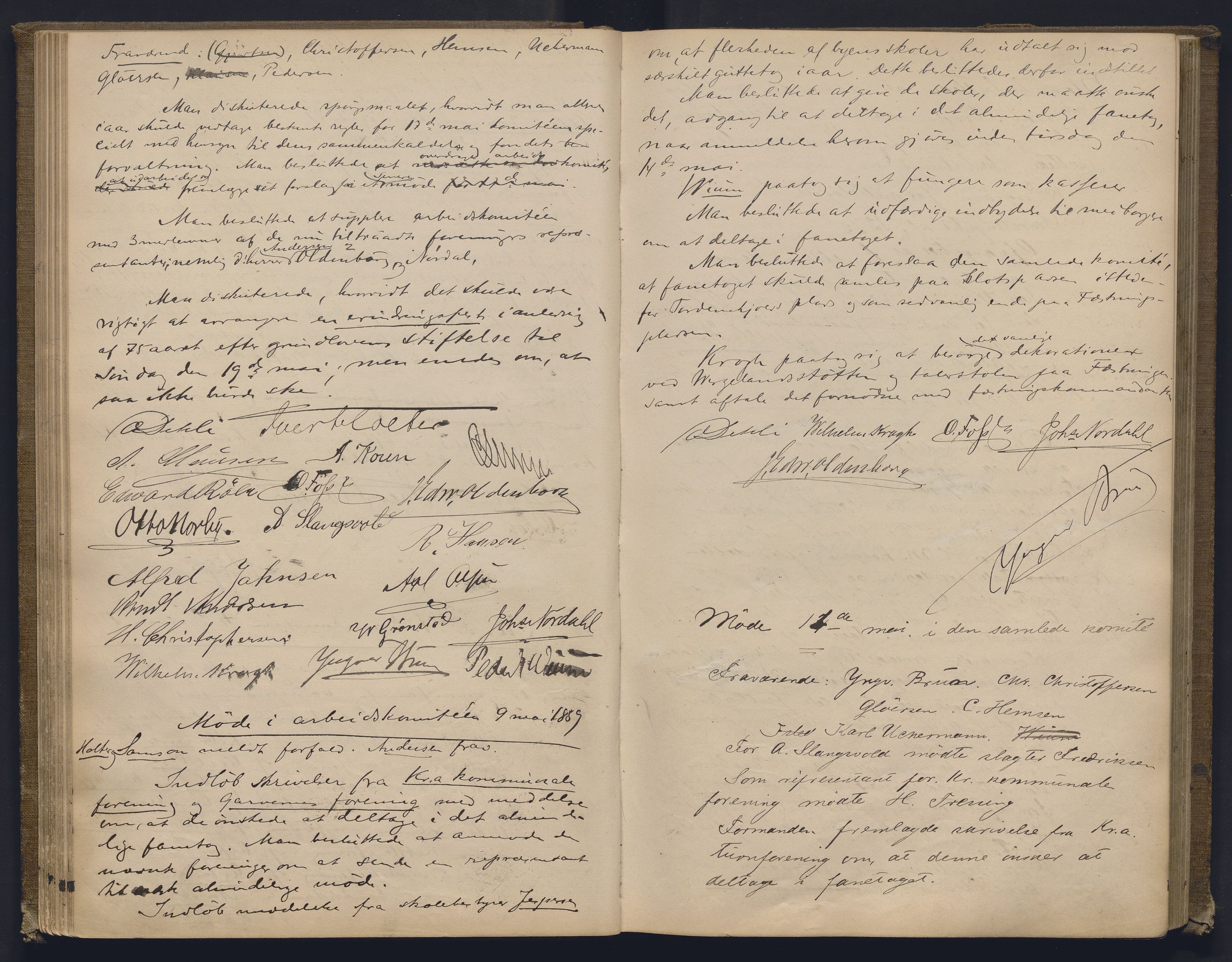 Kristiania 17. mai-komite, AV/SAO-PAO-0101/A/L0001: Forhandlingsprotokoll, 1881-1901