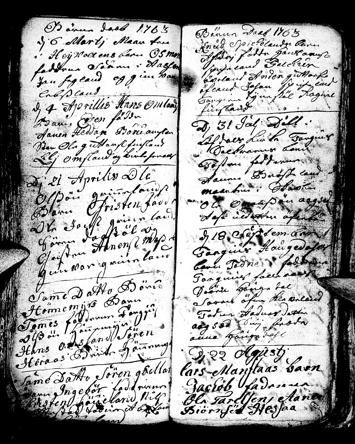 Bjelland sokneprestkontor, SAK/1111-0005/F/Fb/Fbb/L0001: Klokkerbok nr. B 1, 1732-1782, s. 68