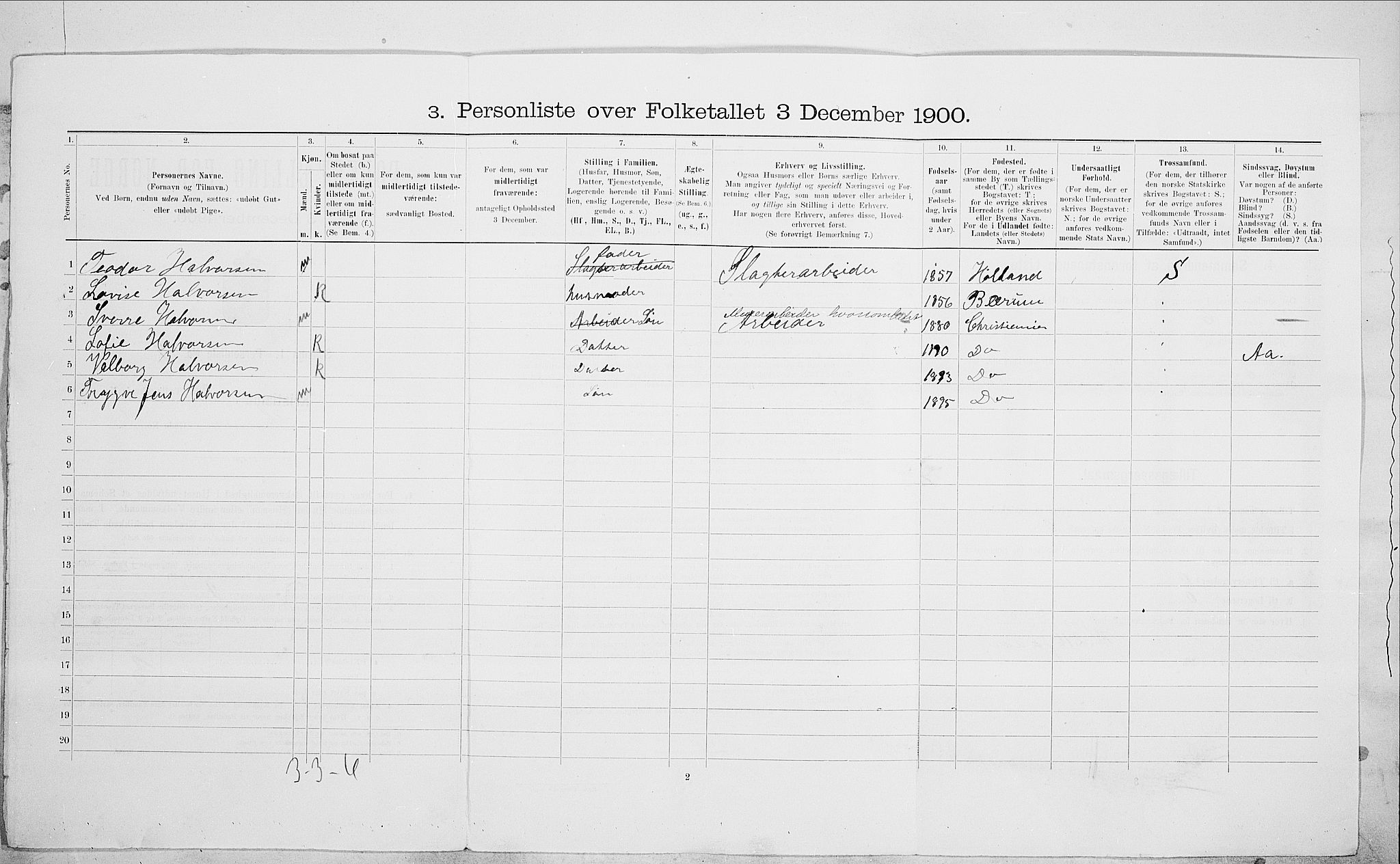 SAO, Folketelling 1900 for 0301 Kristiania kjøpstad, 1900, s. 78553