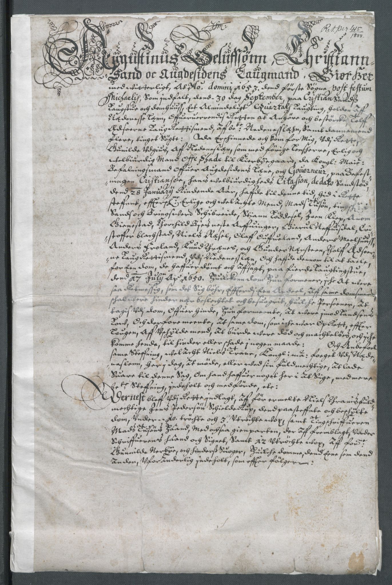 Riksarkivets diplomsamling, AV/RA-EA-5965/F02/L0165: Dokumenter, 1652-1653, s. 226