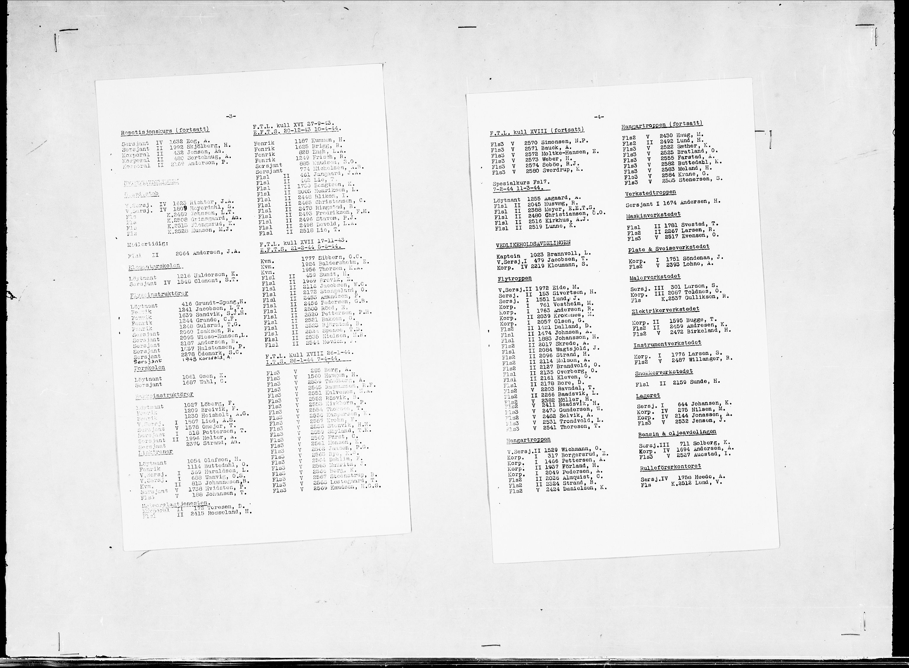Forsvaret, Flyvåpnenes treningsleir 1940-1945, AV/RA-RAFA-3974/V/L0038: Ekspedisjonskontoret. 8. Personellkontoret, 1940-1945