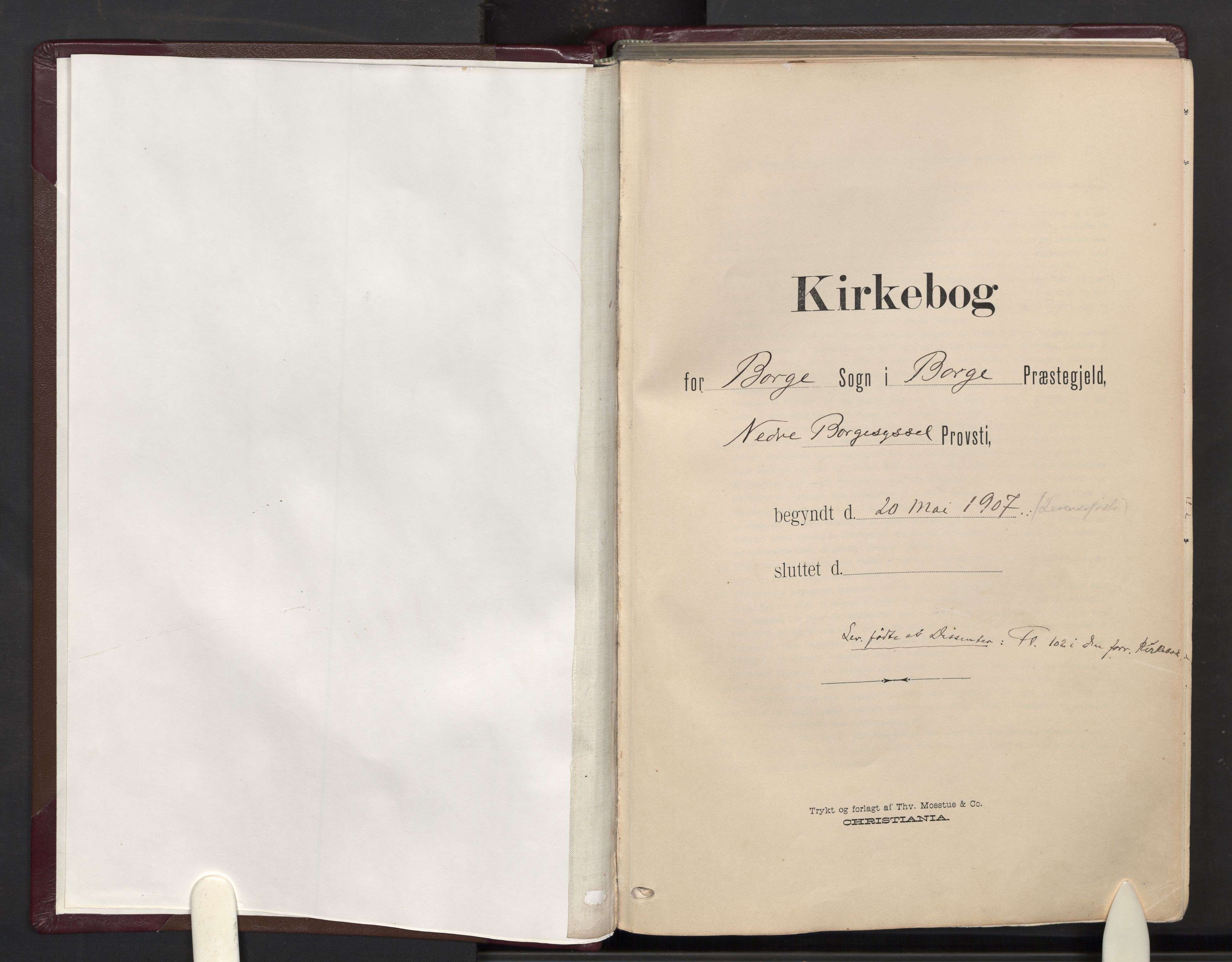Borge prestekontor Kirkebøker, SAO/A-10903/F/Fa/L0010: Ministerialbok nr. I 10, 1907-1925