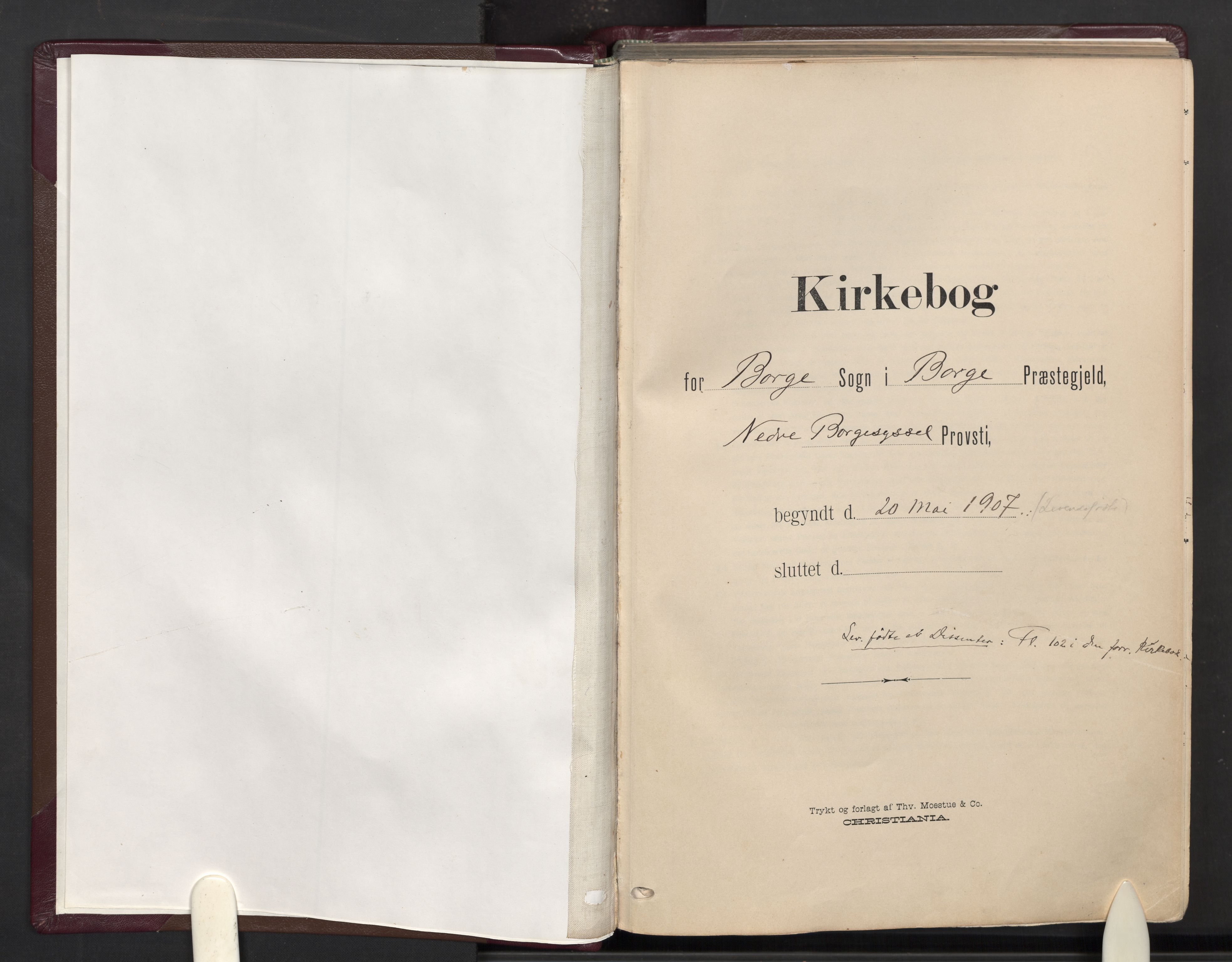Borge prestekontor Kirkebøker, AV/SAO-A-10903/F/Fa/L0010: Ministerialbok nr. I 10, 1907-1925