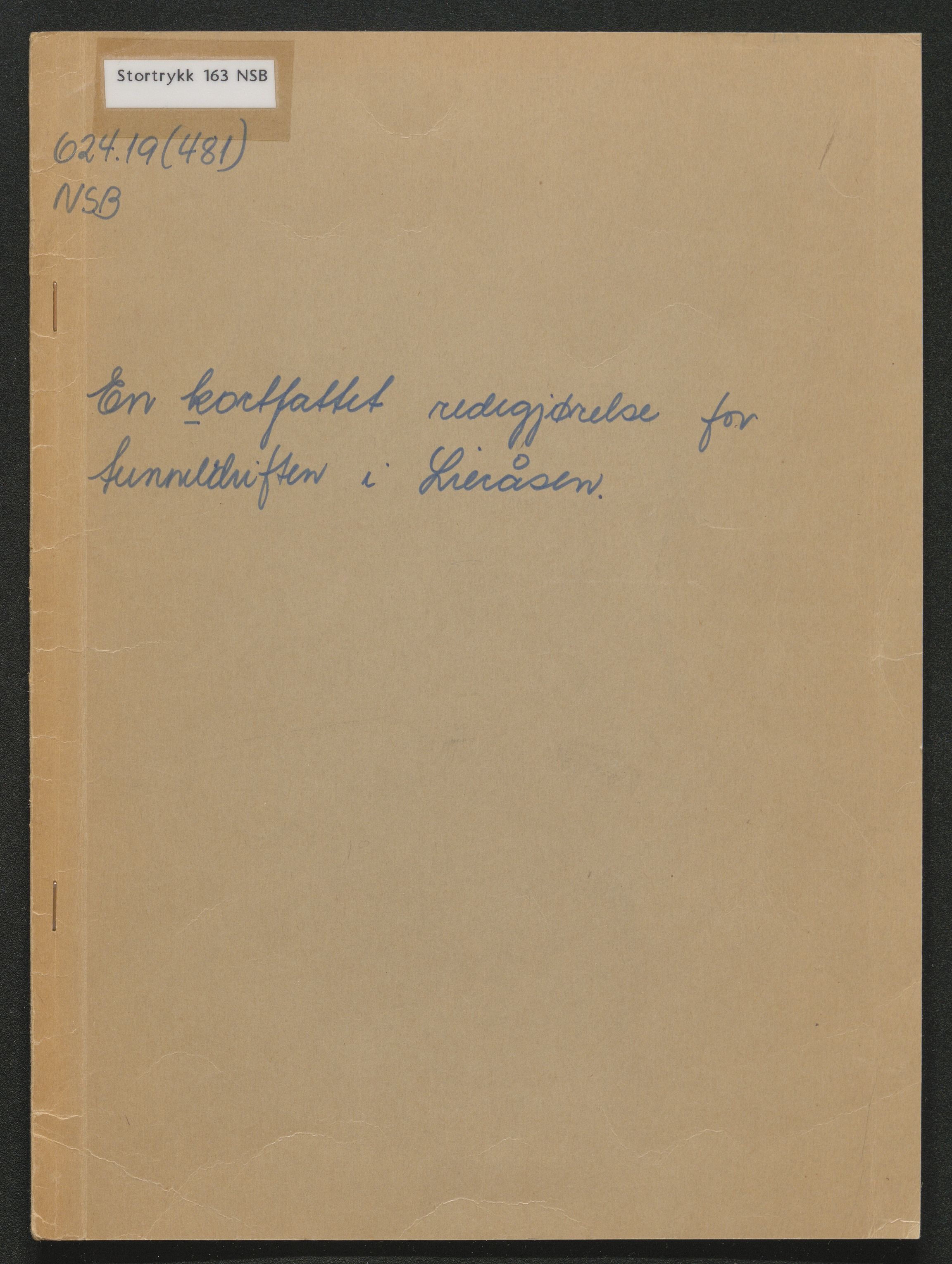 Norges Statsbaner Bibliotek (NSB), SAKO/A-355/F/Fb/L0003/0001: Stortrykk 140 -230 / Stortrykk 140 - 184, 1914-2005