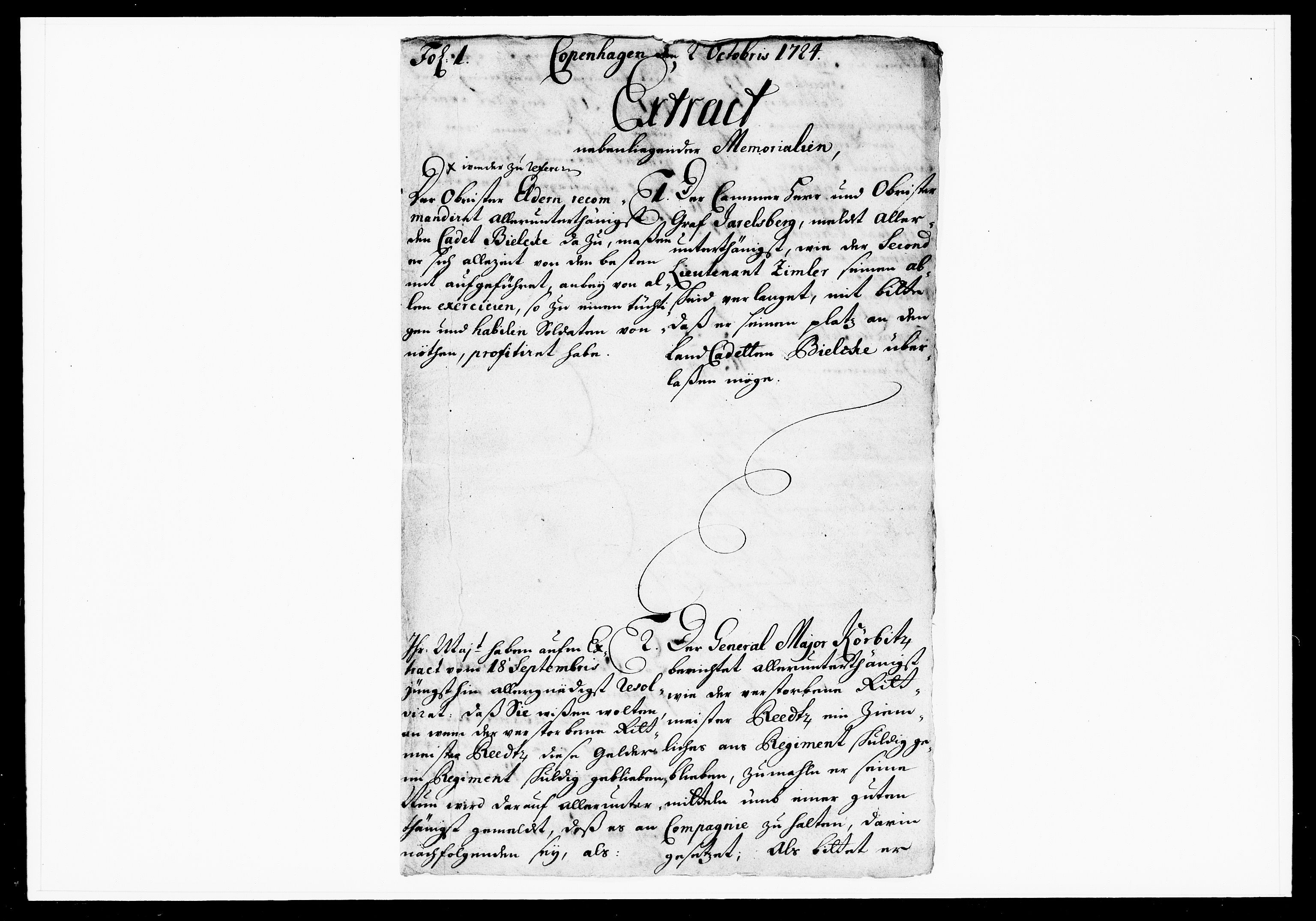 Krigskollegiet, Krigskancelliet, DRA/A-0006/-/1072-1074: Refererede sager, 1724, s. 142