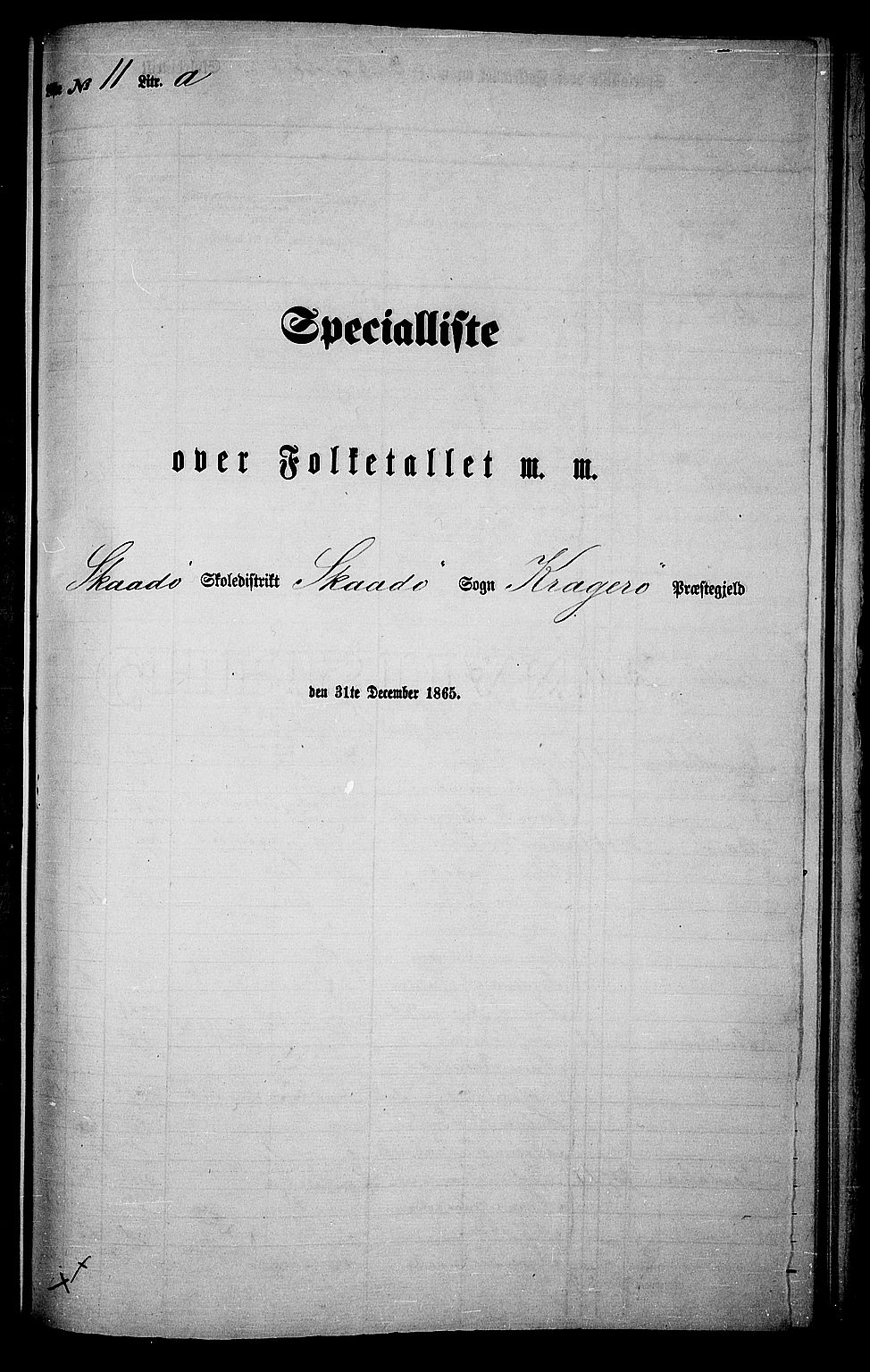 RA, Folketelling 1865 for 0816L Kragerø prestegjeld, Sannidal sokn og Skåtøy sokn, 1865, s. 177