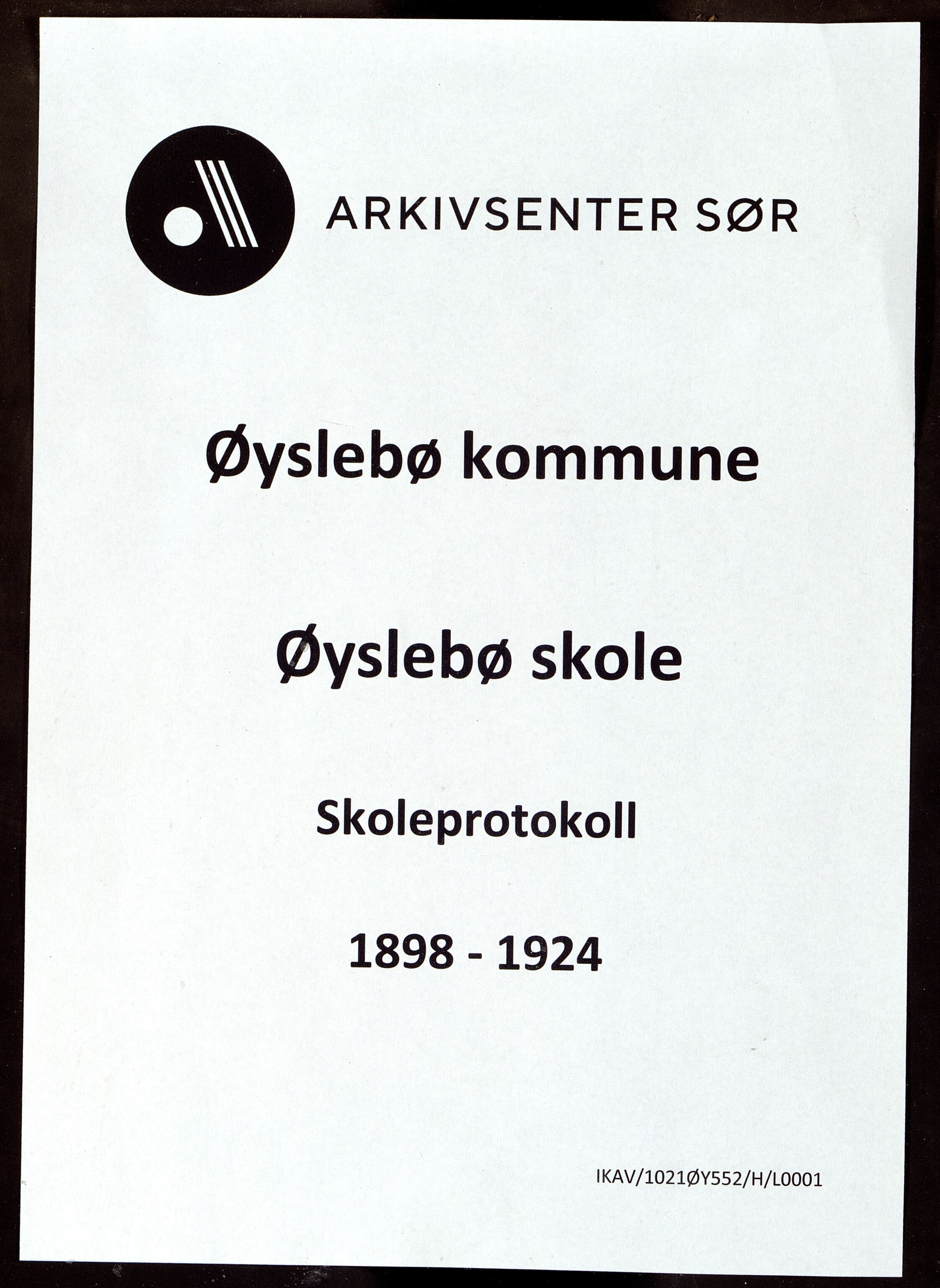 Øyslebø kommune - Øyslebø Skole, ARKSOR/1021ØY552/H/L0001: Protokoll, 1898-1924