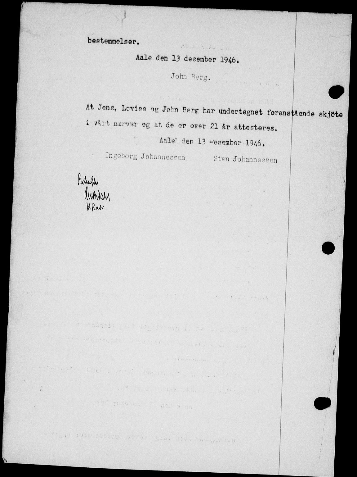 Onsøy sorenskriveri, SAO/A-10474/G/Ga/Gab/L0018: Pantebok nr. II A-18, 1946-1947, Dagboknr: 3265/1946