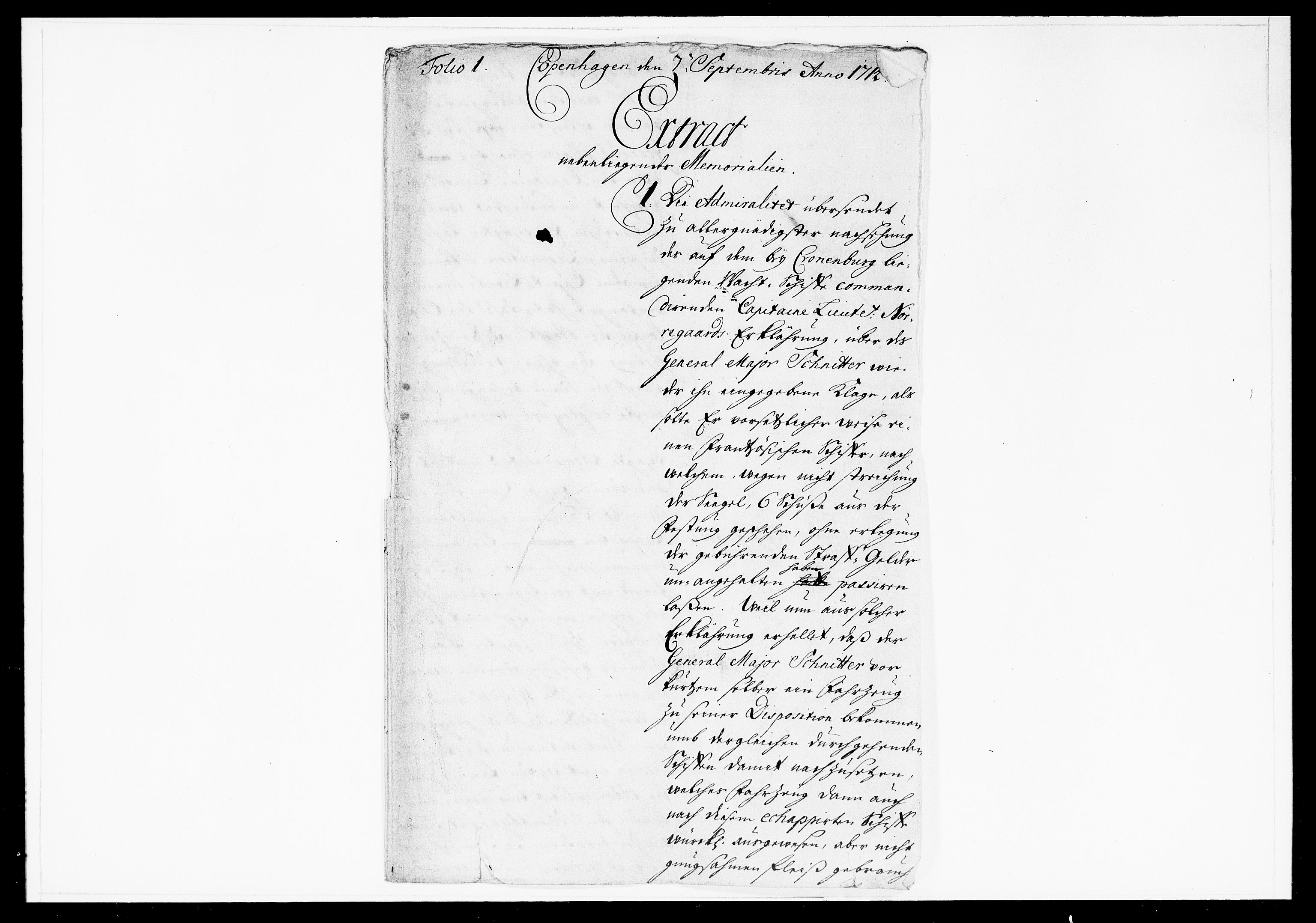 Krigskollegiet, Krigskancelliet, DRA/A-0006/-/1003-1013: Refererede sager, 1714, s. 707