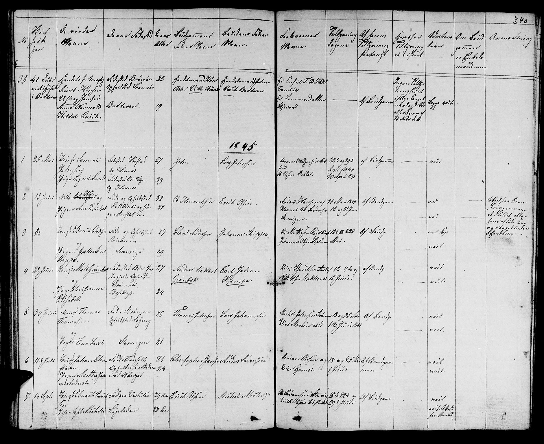 Skjervøy sokneprestkontor, AV/SATØ-S-1300/H/Ha/Hab/L0002klokker: Klokkerbok nr. 2, 1839-1848, s. 339-340