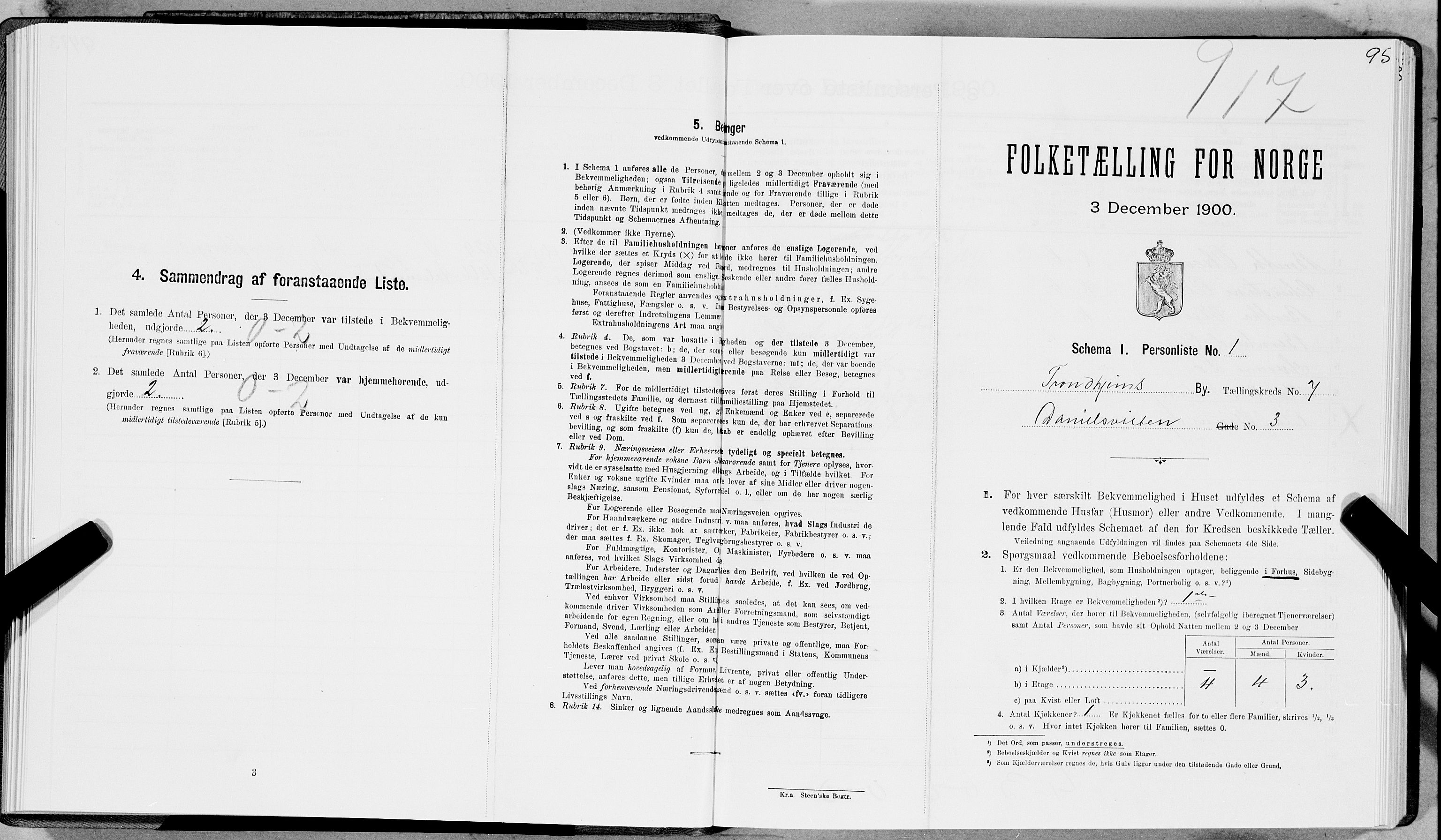 SAT, Folketelling 1900 for 1601 Trondheim kjøpstad, 1900, s. 1152