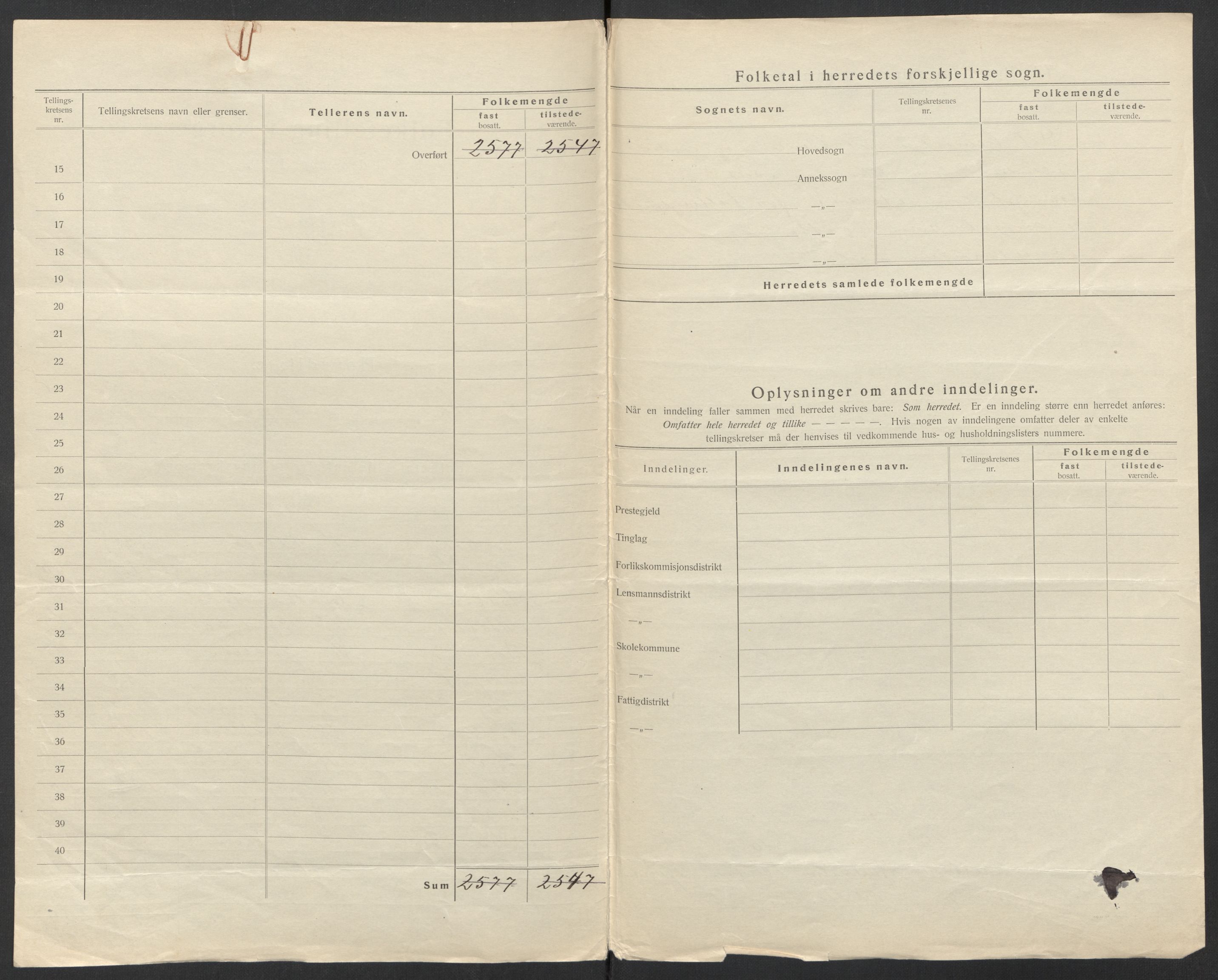 SAT, Folketelling 1920 for 1630 Å herred, 1920, s. 6