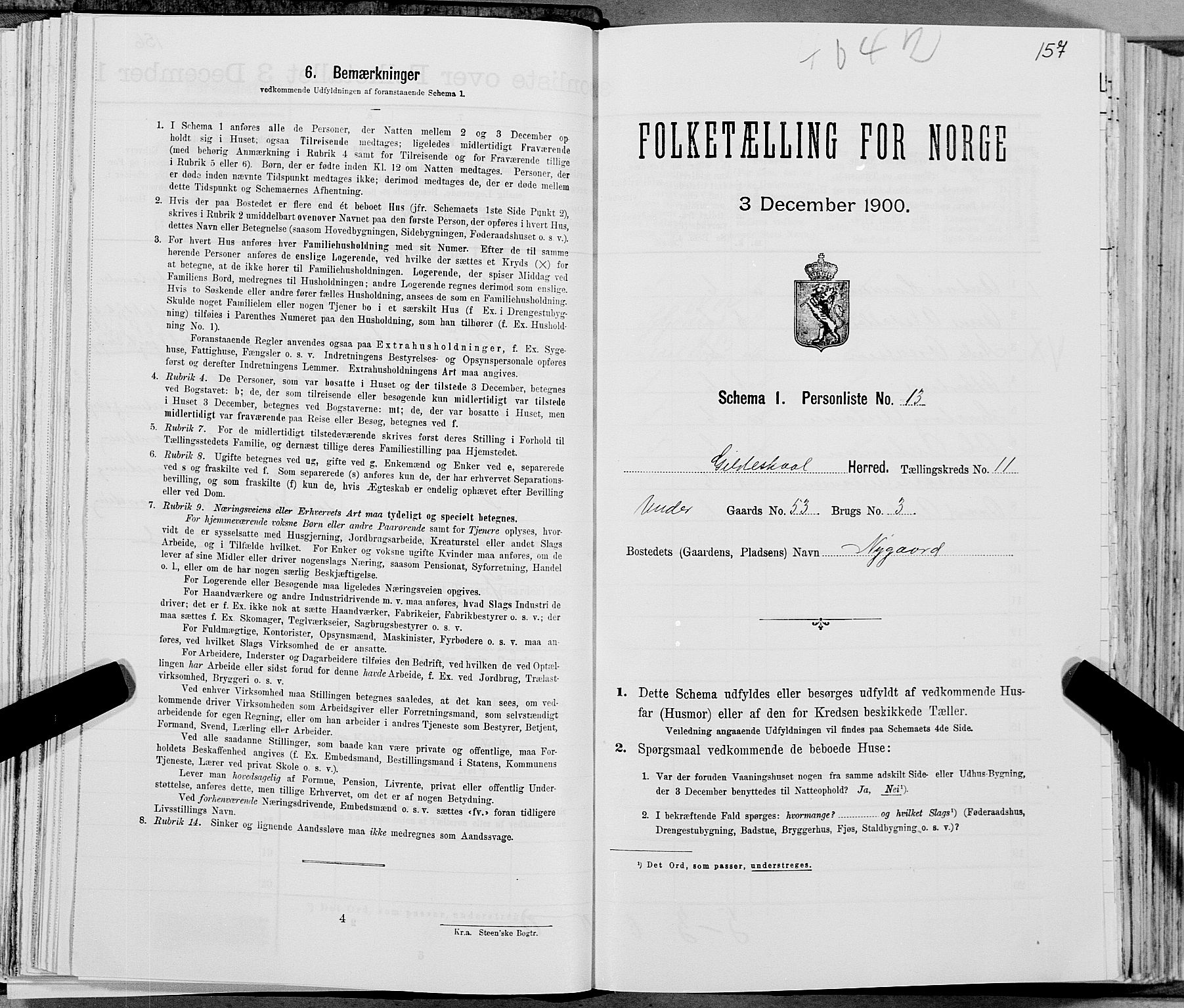 SAT, Folketelling 1900 for 1838 Gildeskål herred, 1900, s. 1140