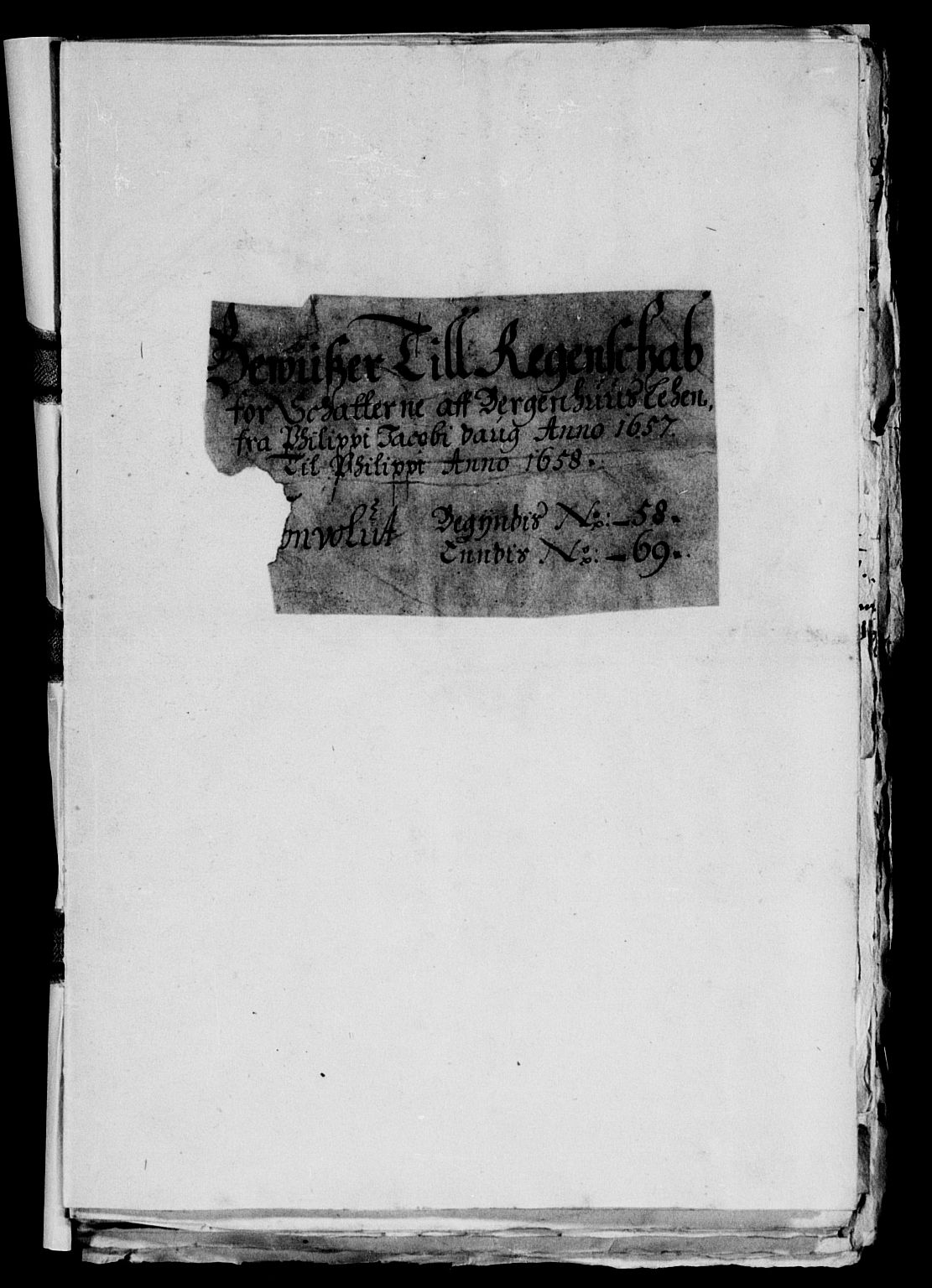 Rentekammeret inntil 1814, Reviderte regnskaper, Lensregnskaper, RA/EA-5023/R/Rb/Rbt/L0141: Bergenhus len, 1657-1659