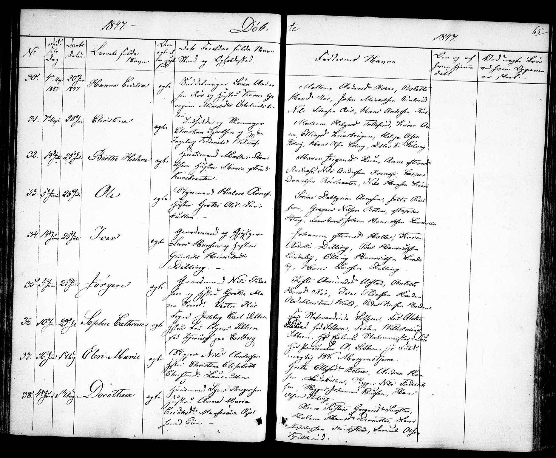 Rygge prestekontor Kirkebøker, AV/SAO-A-10084b/F/Fa/L0004: Ministerialbok nr. 4, 1836-1851, s. 65