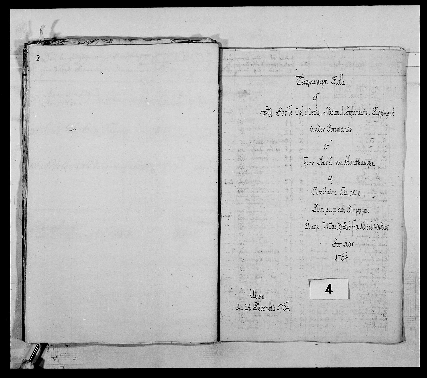 Kommanderende general (KG I) med Det norske krigsdirektorium, AV/RA-EA-5419/E/Ea/L0503b: 1. Opplandske regiment, 1764-1765, s. 57