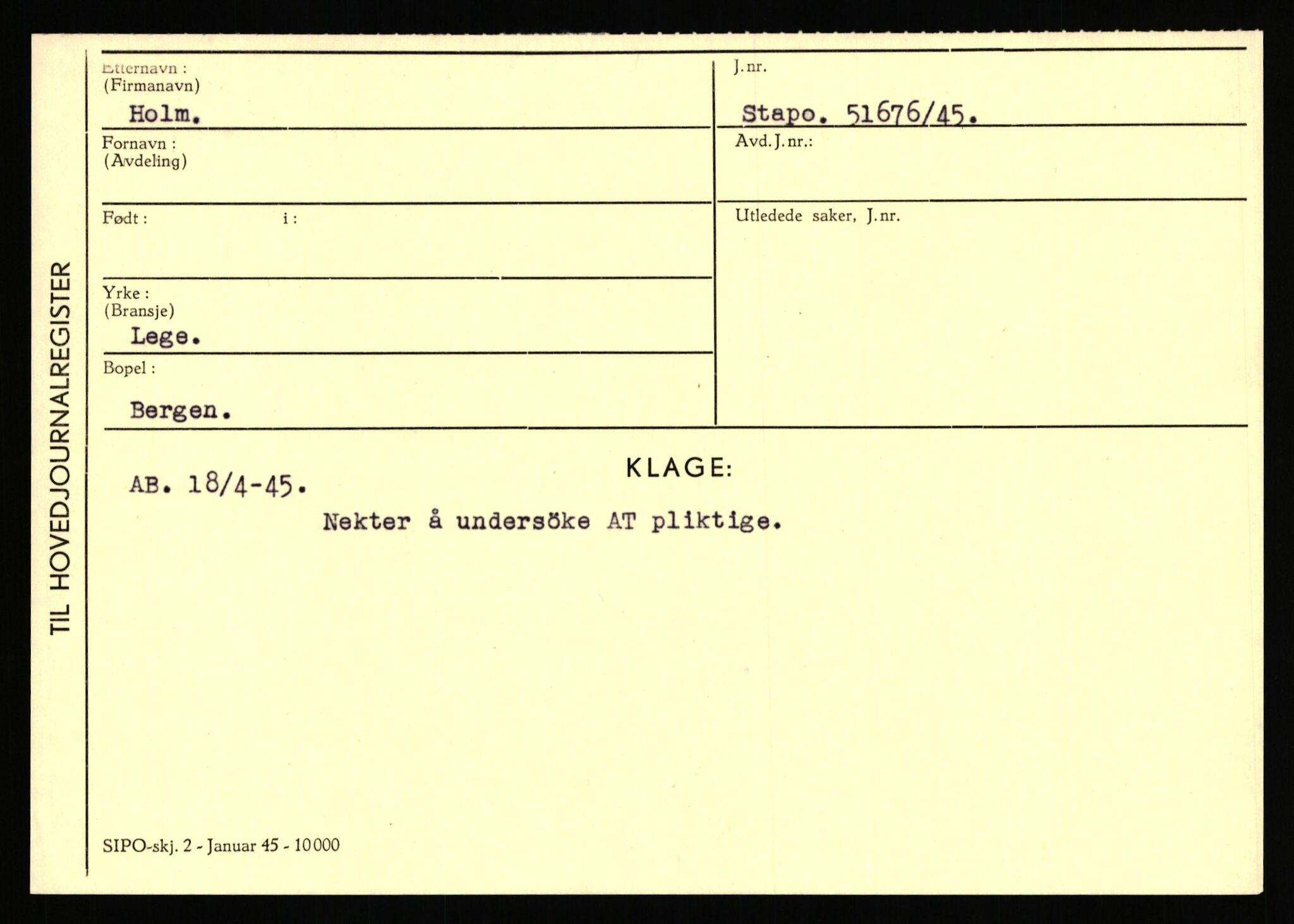 Statspolitiet - Hovedkontoret / Osloavdelingen, AV/RA-S-1329/C/Ca/L0007: Hol - Joelsen, 1943-1945, s. 154