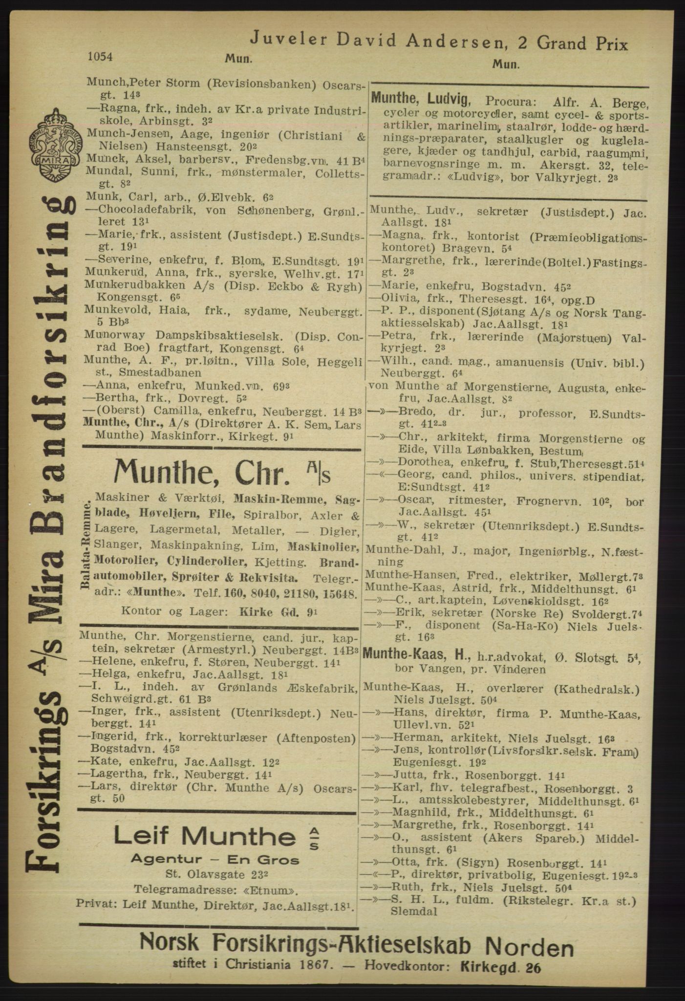 Kristiania/Oslo adressebok, PUBL/-, 1918, s. 1079