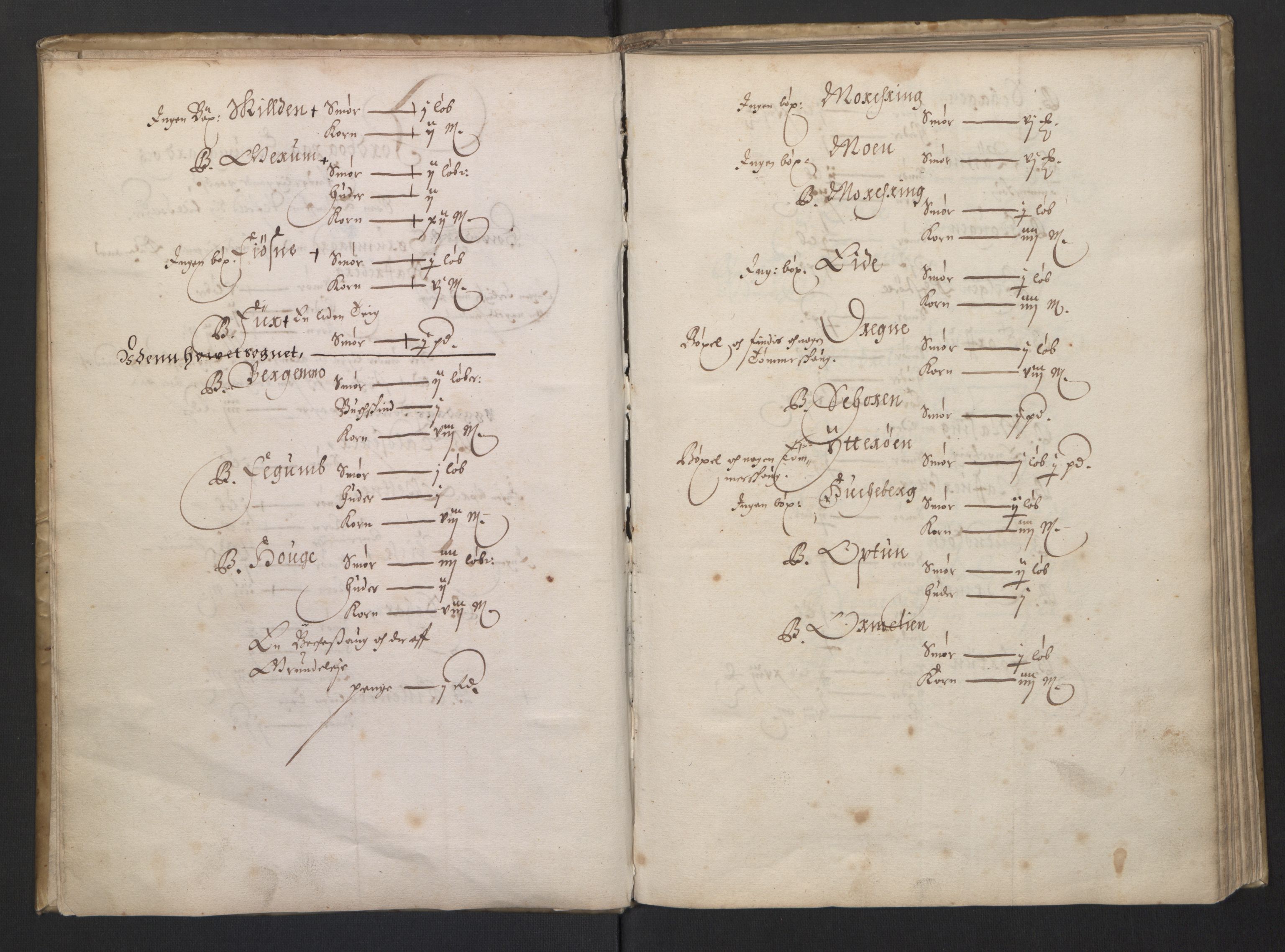 Rentekammeret inntil 1814, Realistisk ordnet avdeling, RA/EA-4070/L/L0026/0004: Bergen lagdømme: / Jordebok over adelens odels- og pantegods, 1661