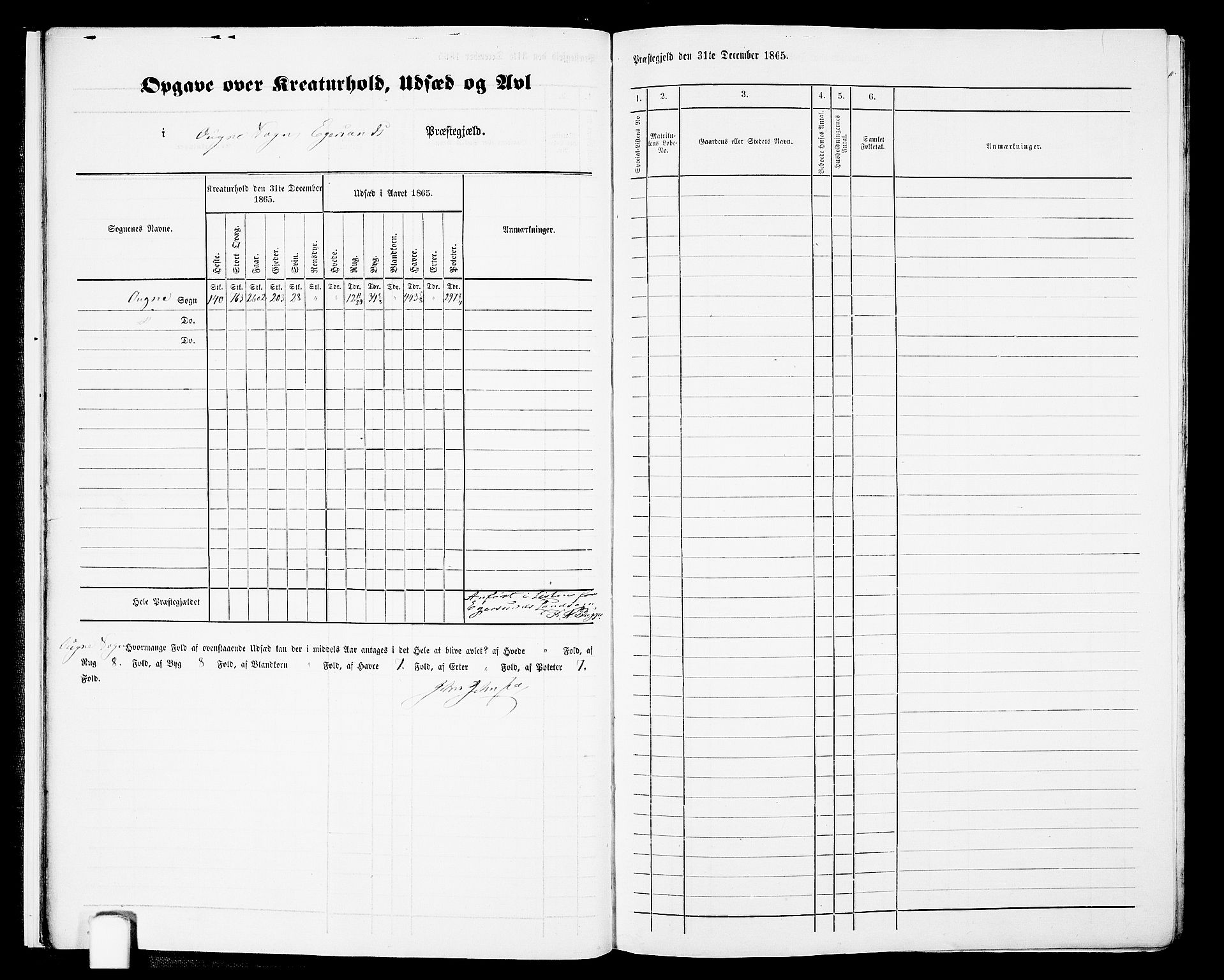 RA, Folketelling 1865 for 1116L Eigersund prestegjeld, Eigersund landsokn og Ogna sokn, 1865, s. 13