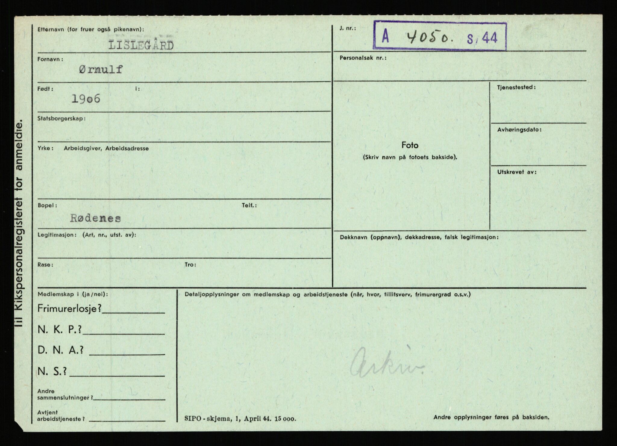 Statspolitiet - Hovedkontoret / Osloavdelingen, AV/RA-S-1329/C/Ca/L0010: Lind - Moksnes, 1943-1945, s. 430