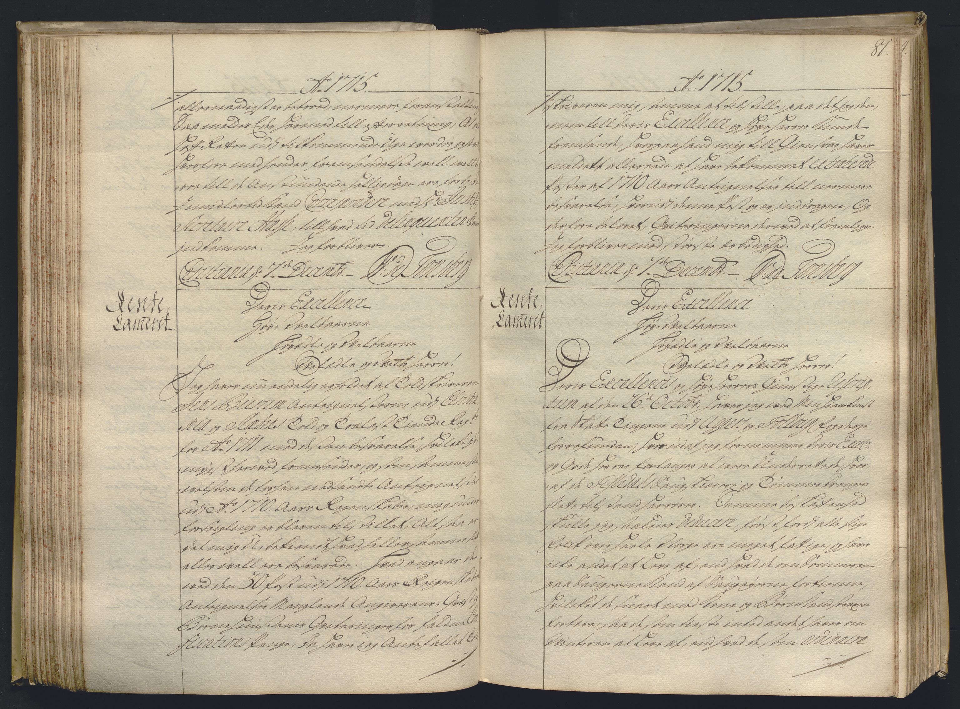 Kristiania stiftamt, AV/SAO-A-10386/B/Ba/L0004: Kopibok, 1715-1717, s. 80b-81a