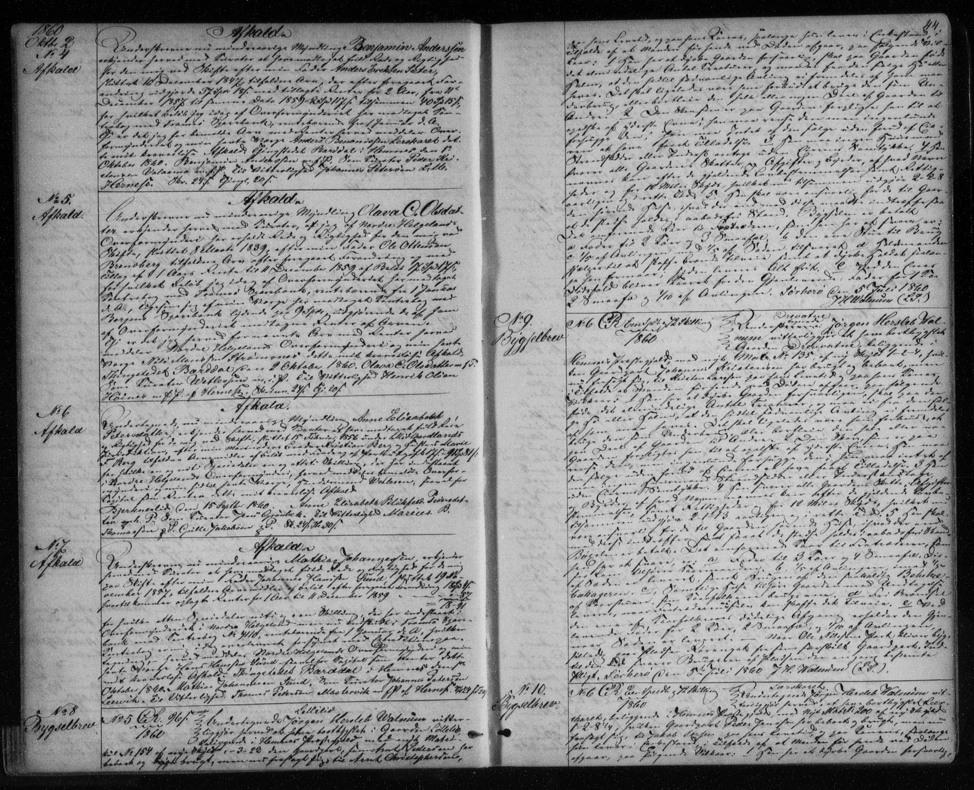 Rana sorenskriveri , SAT/A-1108/1/2/2C/L0004: Pantebok nr. 4, 1859-1872, s. 44