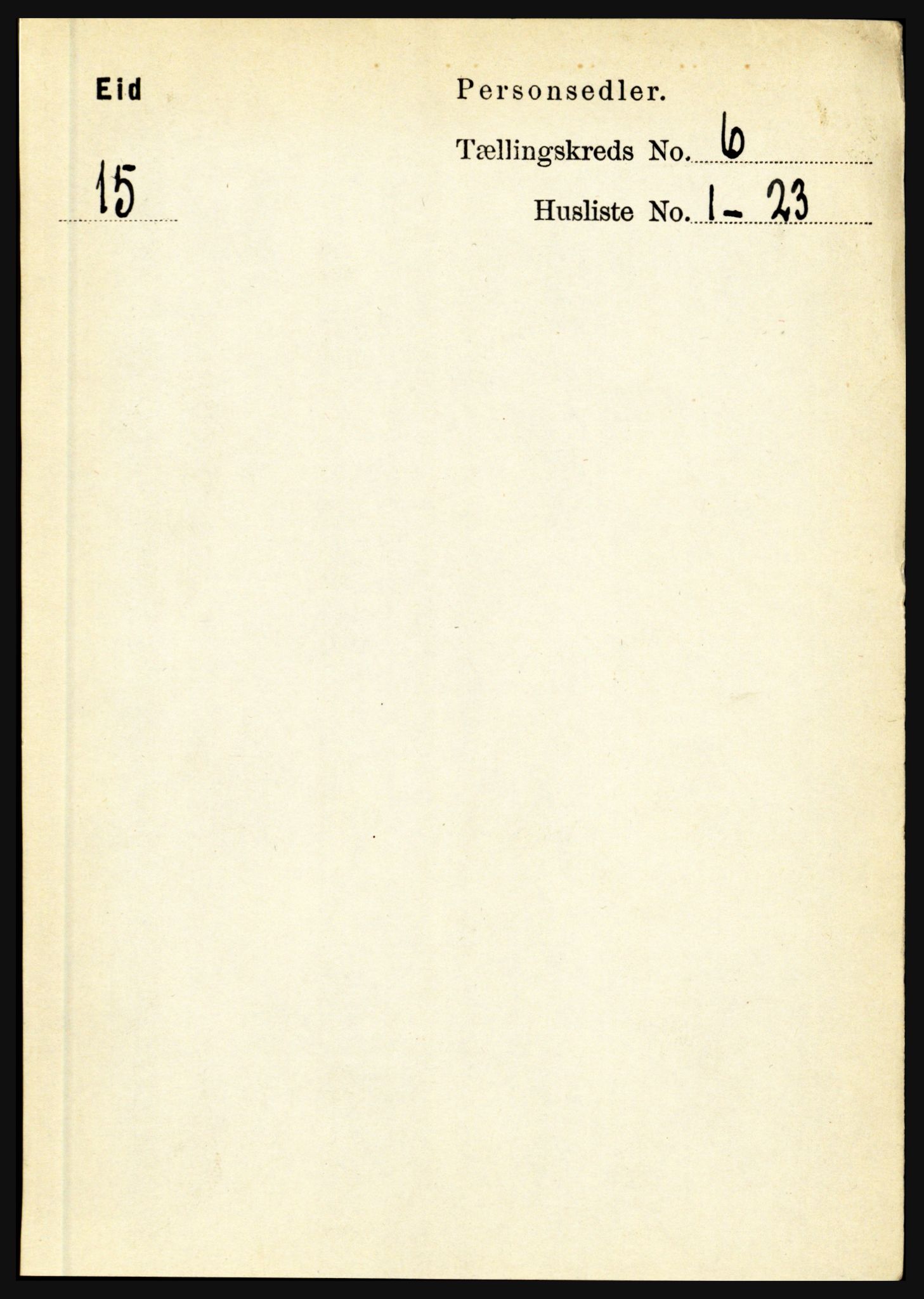 RA, Folketelling 1891 for 1443 Eid herred, 1891, s. 1484
