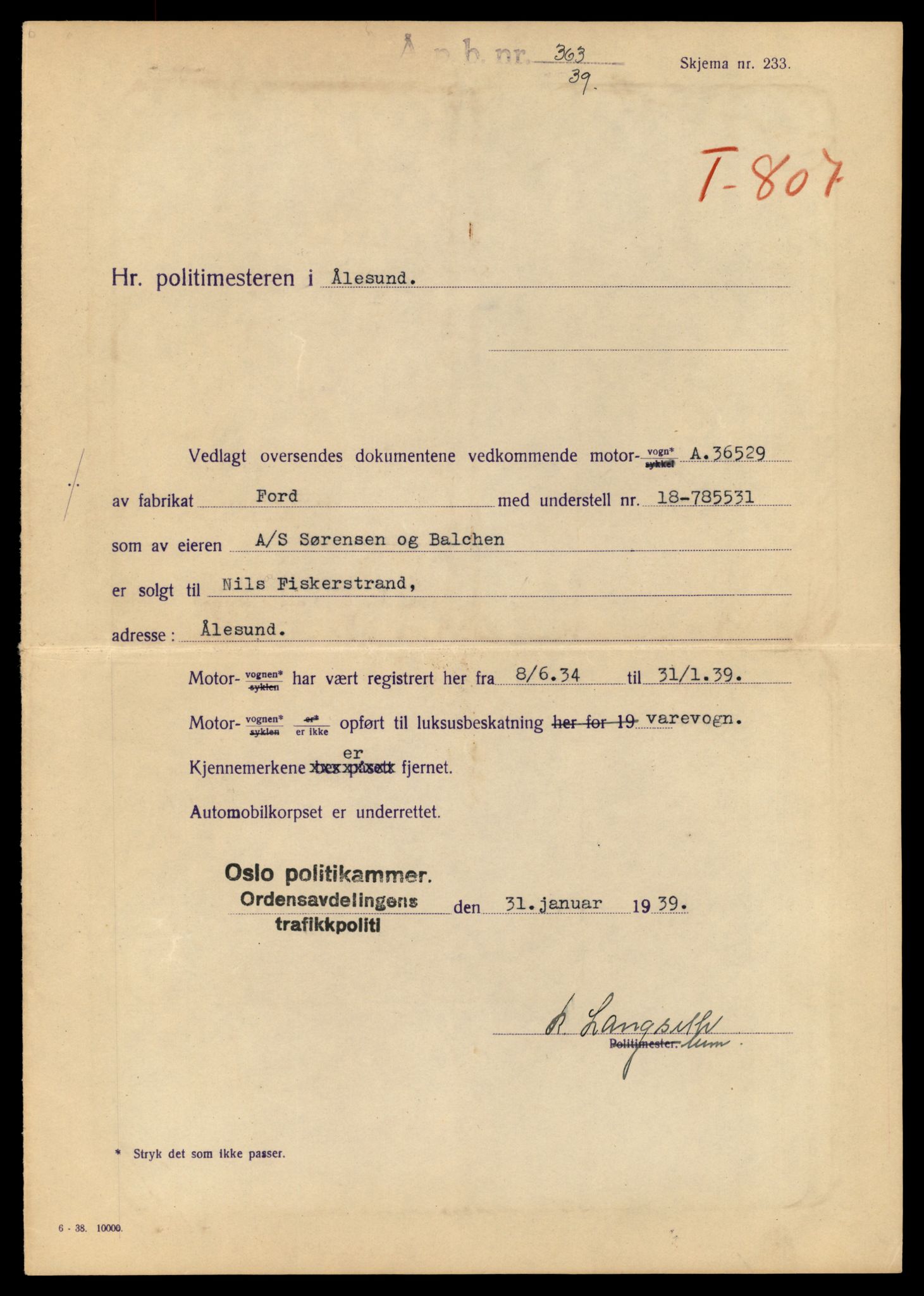 Møre og Romsdal vegkontor - Ålesund trafikkstasjon, AV/SAT-A-4099/F/Fe/L0042: Registreringskort for kjøretøy T 13906 - T 14079, 1927-1998, s. 2871
