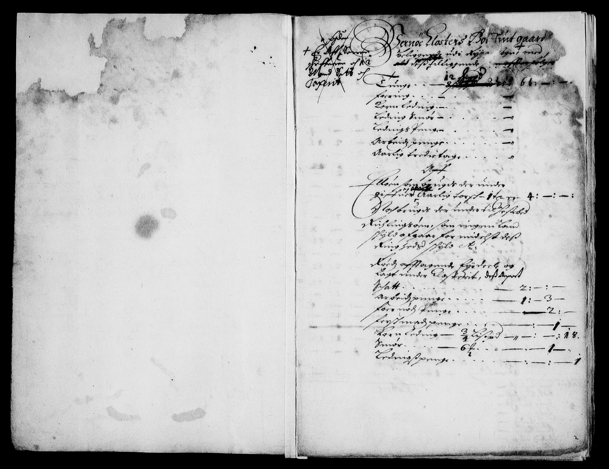 Rentekammeret inntil 1814, Realistisk ordnet avdeling, AV/RA-EA-4070/On/L0007: [Jj 8]: Jordebøker og dokumenter innlevert til kongelig kommisjon 1672: Verne klosters gods, 1658-1672, s. 256