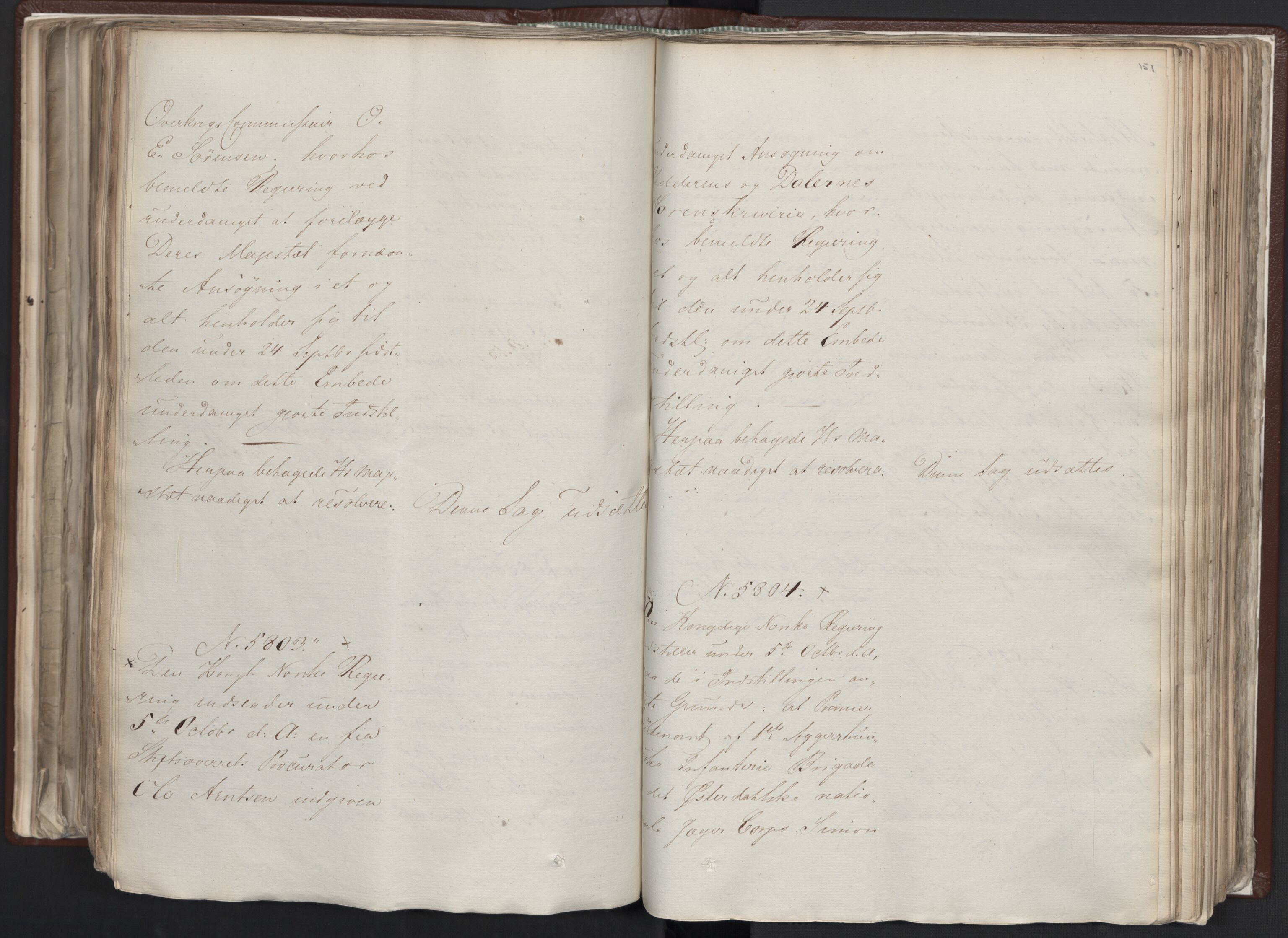 Statsrådssekretariatet, AV/RA-S-1001/A/Ab/L0012: Kgl. res. nr. 5679-6008 II, 1821, s. 150b-151a