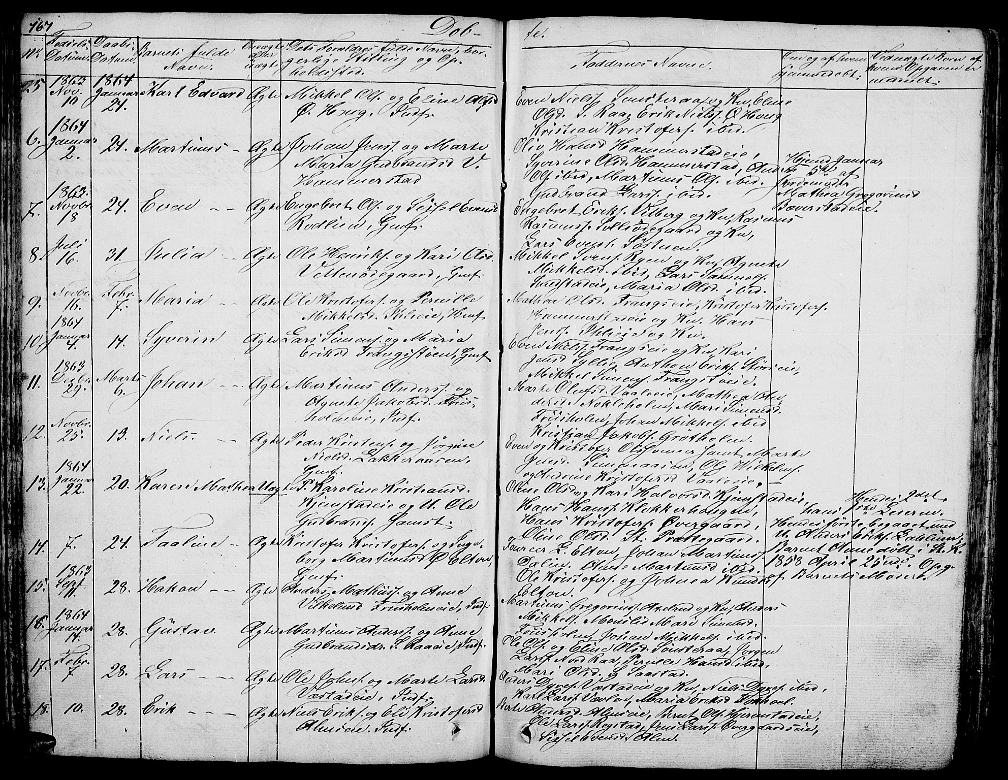 Stange prestekontor, AV/SAH-PREST-002/L/L0003: Klokkerbok nr. 3, 1840-1864, s. 167