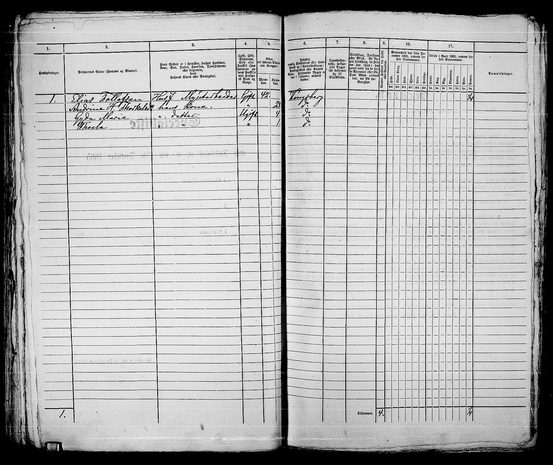 RA, Folketelling 1865 for 0604B Kongsberg prestegjeld, Kongsberg kjøpstad, 1865, s. 686