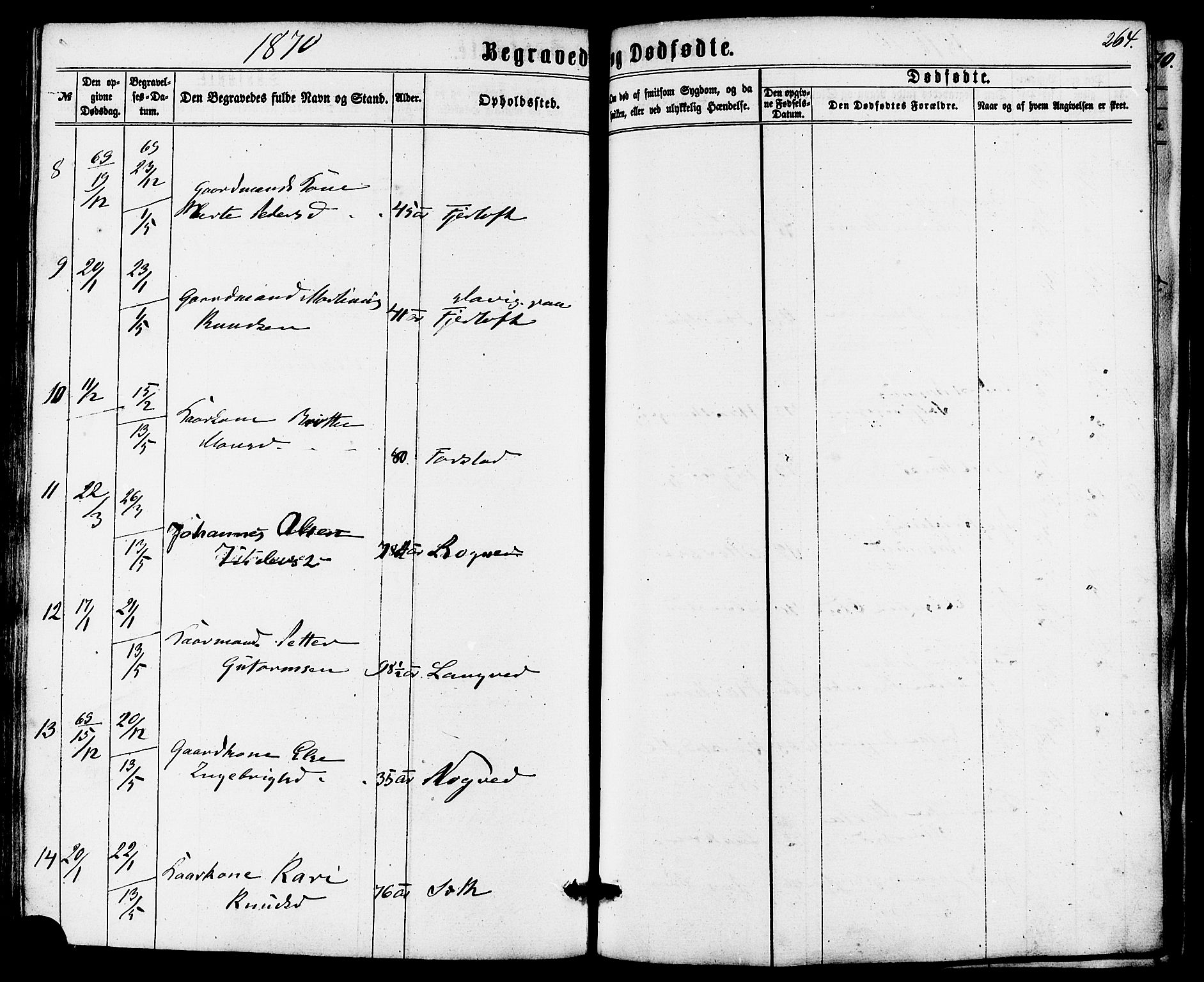 Ministerialprotokoller, klokkerbøker og fødselsregistre - Møre og Romsdal, AV/SAT-A-1454/536/L0498: Ministerialbok nr. 536A07, 1862-1875, s. 264