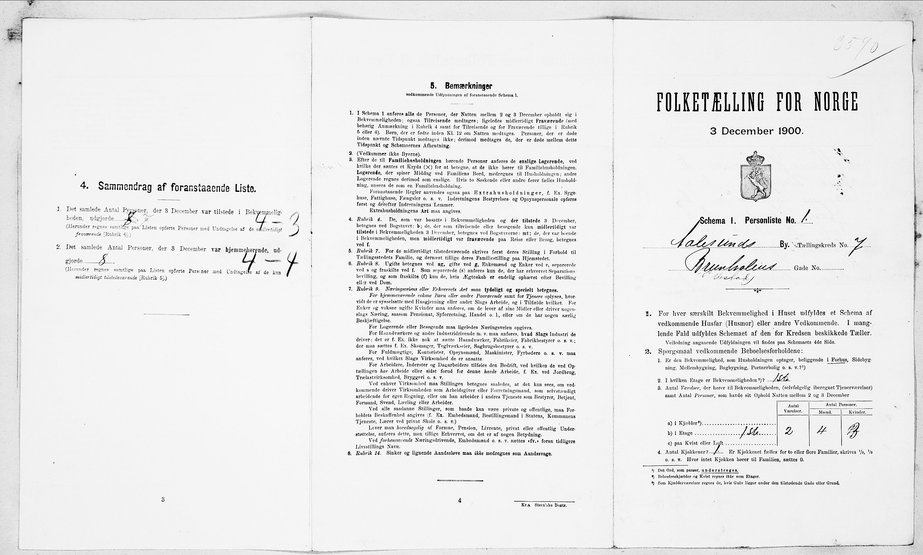 SAT, Folketelling 1900 for 1501 Ålesund kjøpstad, 1900, s. 1998