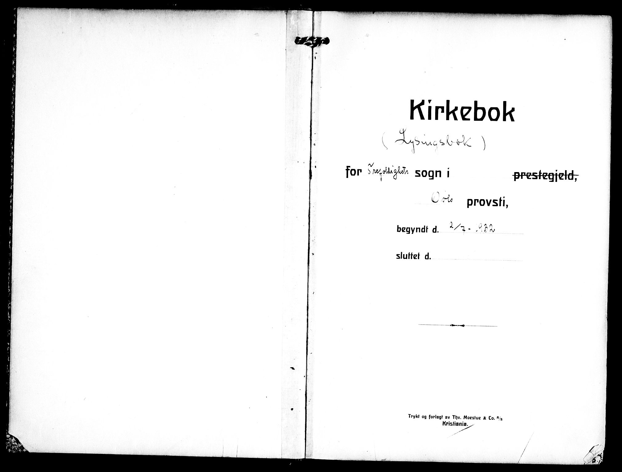Trefoldighet prestekontor Kirkebøker, SAO/A-10882/H/Ha/L0005: Lysningsprotokoll nr. 5, 1932-1952